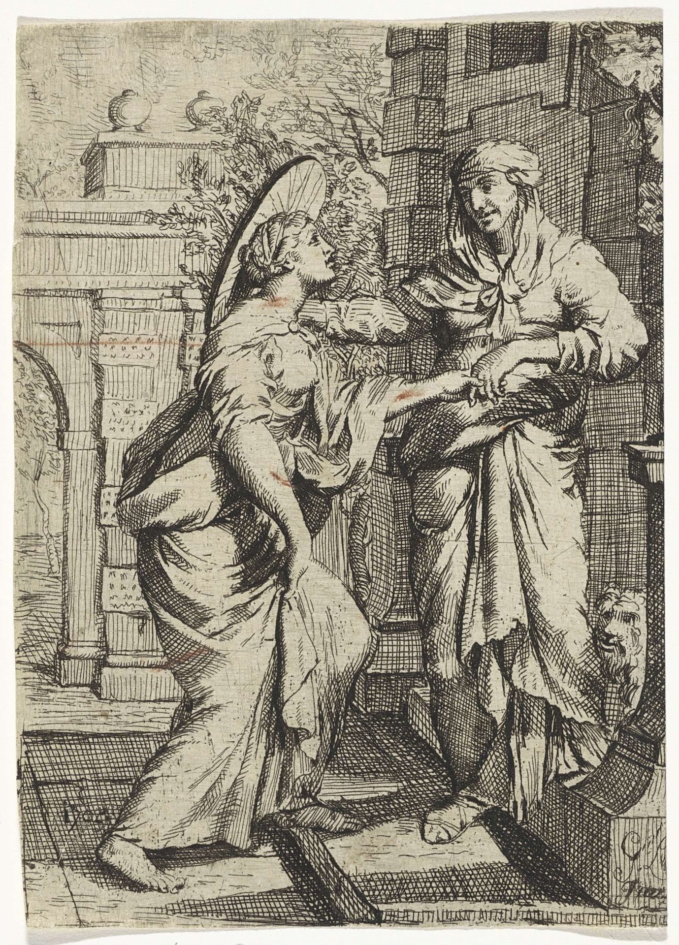Ontmoeting tussen twee vrouwen by Anonymous