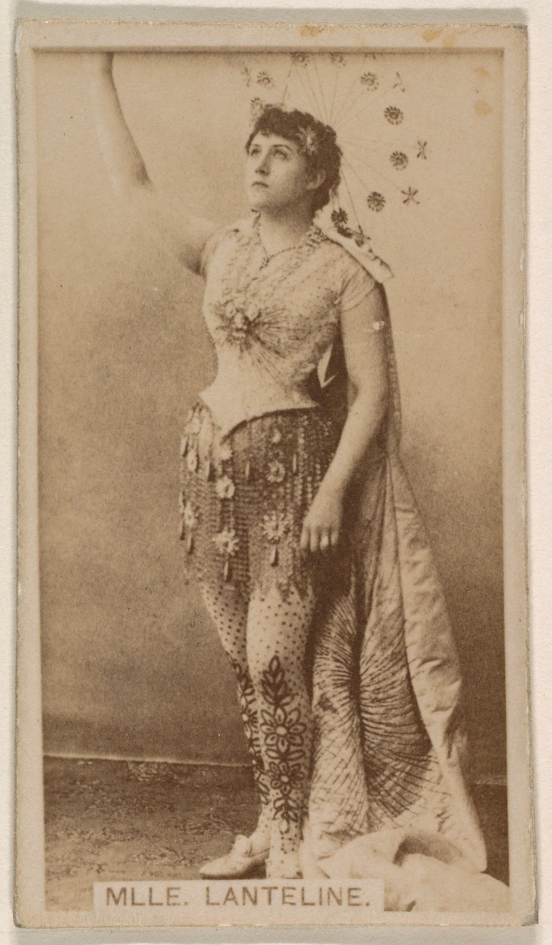 Mlle. Lanteline, from the Actresses series (N245) issued by Kinney Brothers to promote Sweet Caporal Cigarettes by Kinney Brothers Tobacco Company