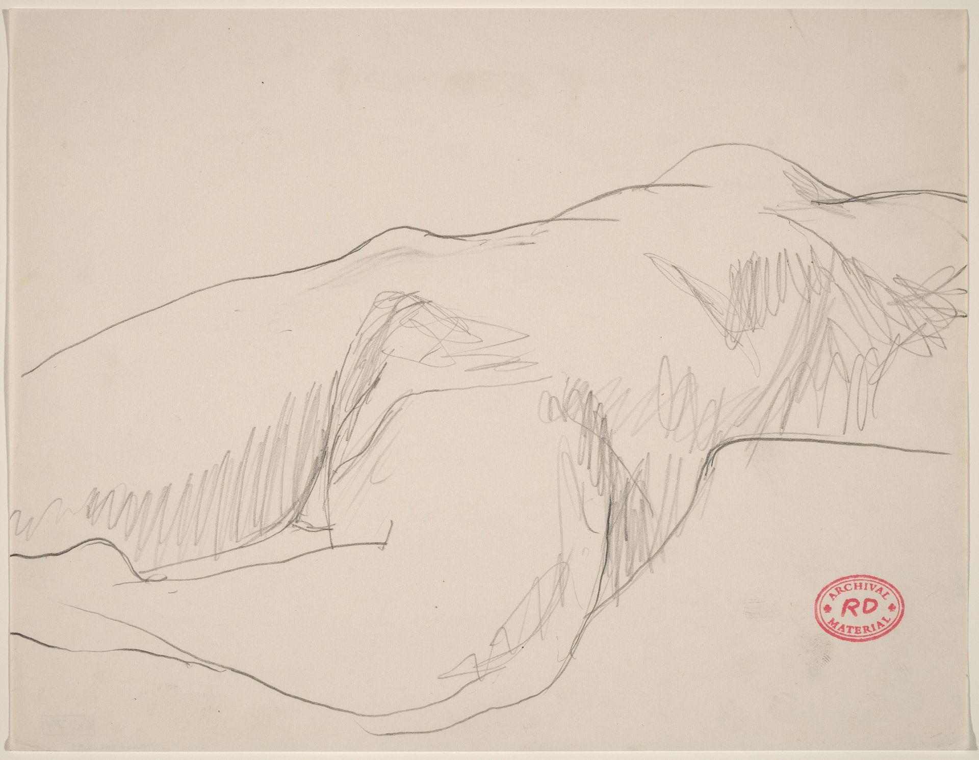 Untitled [torso of reclining female nude] by Richard Diebenkorn
