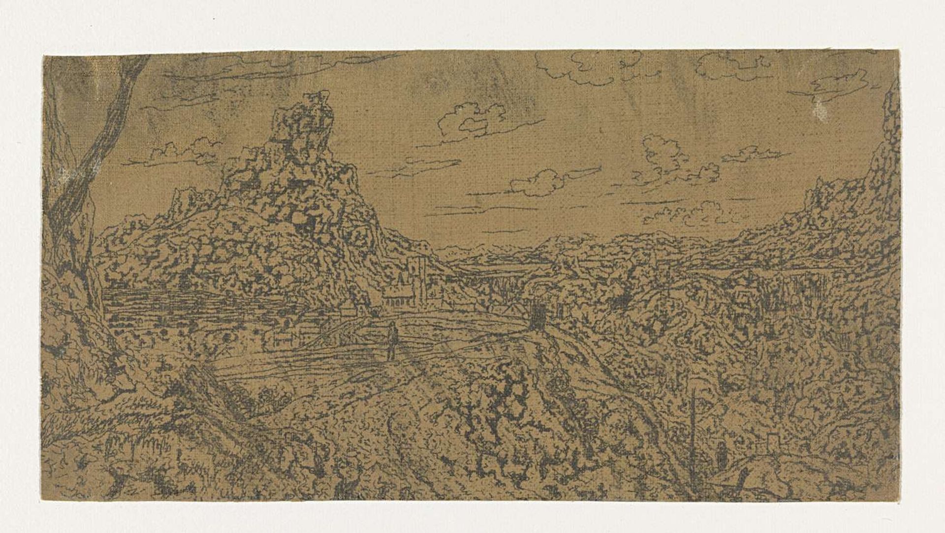 Mountain Landscape with a Crest, First Version by Hercules Segers