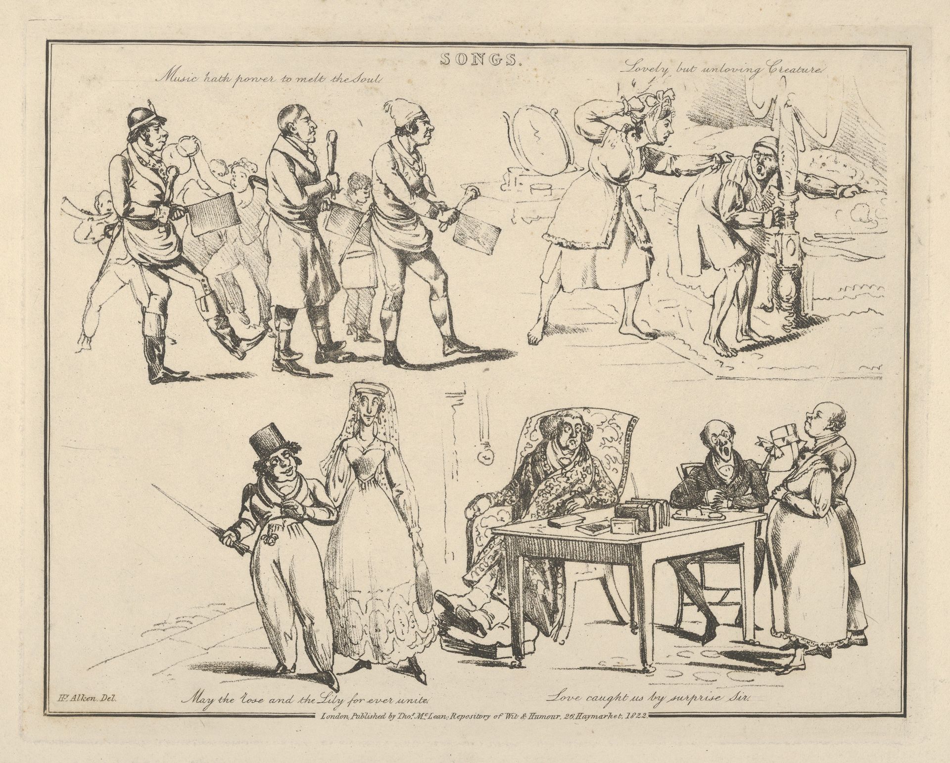 Songs: "Music hath power to melt the Soul..." by Henry Thomas Alken