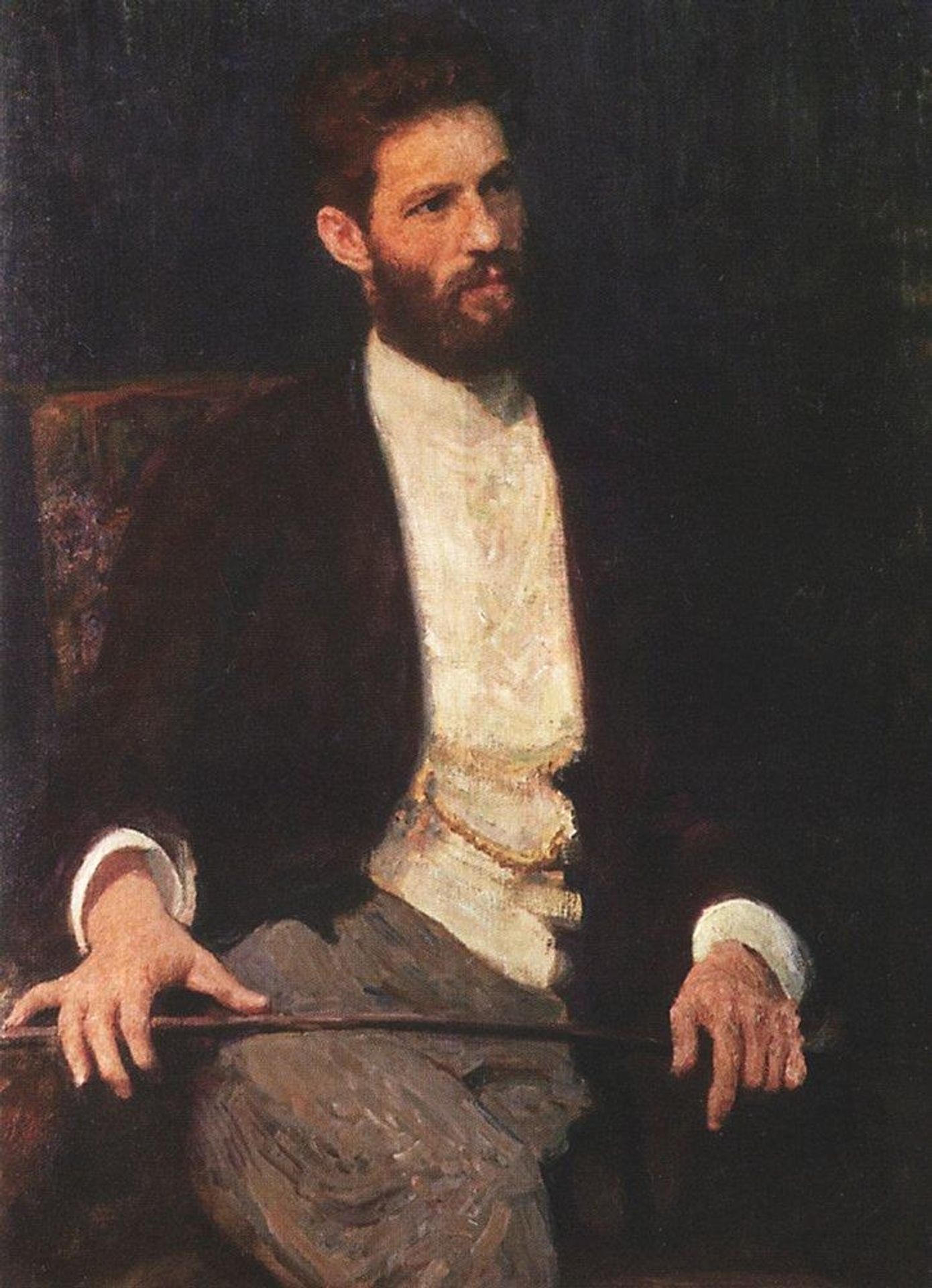 Portrait of sculptor Mark Matveevich Antokolski by Ilya Repin