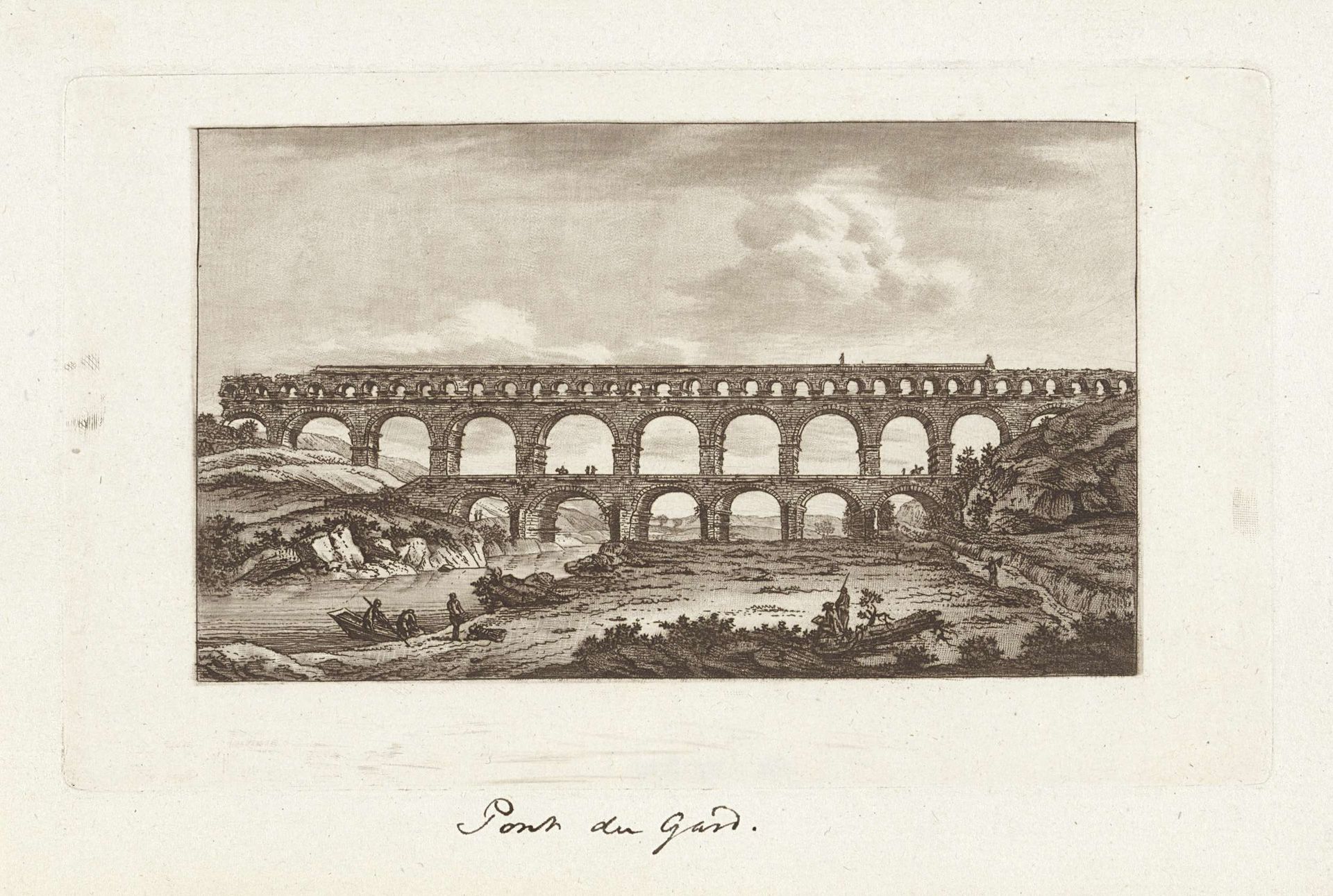 Gezicht op Pont du Gard by Hendrik Schwegman