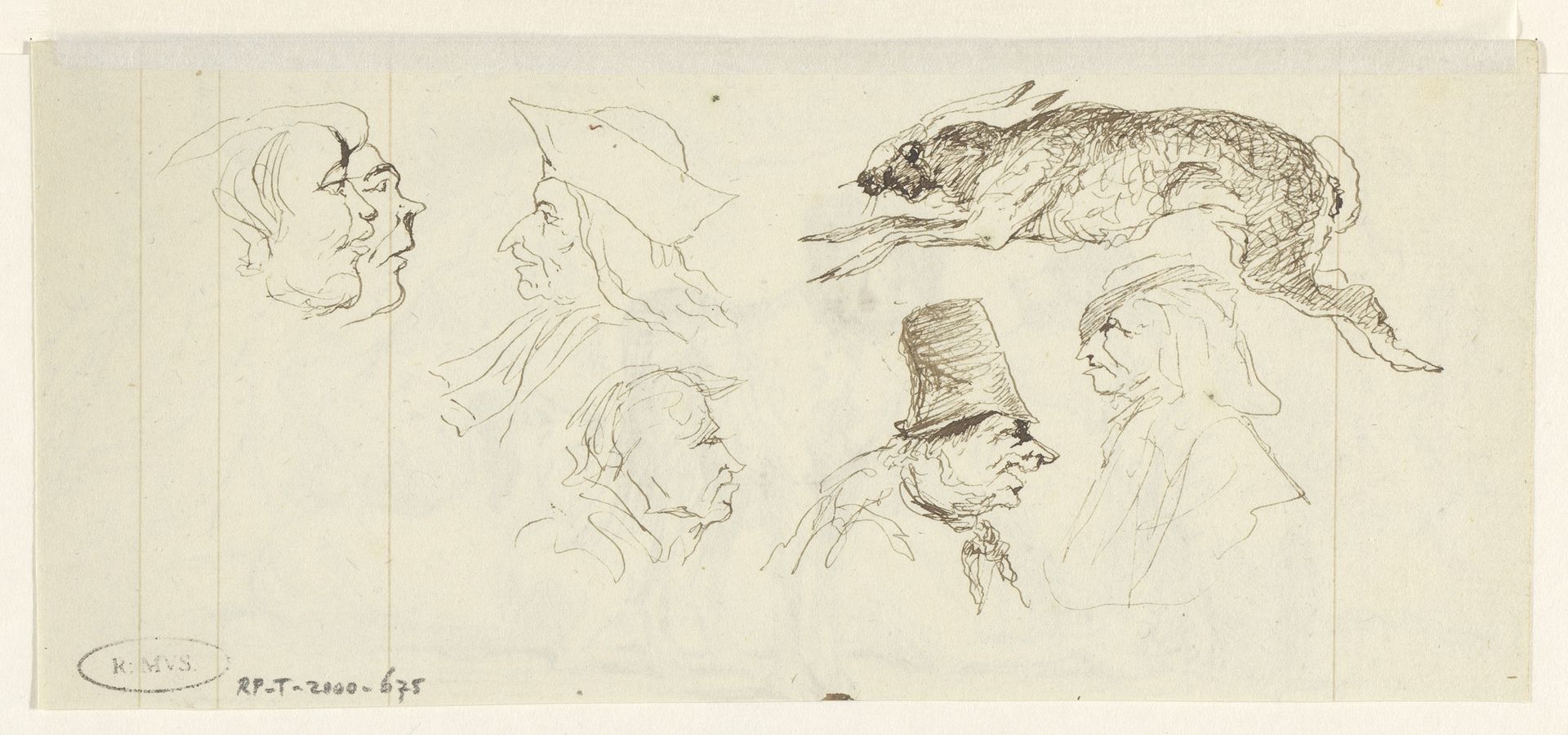 Koppen en haas by Johannes Tavenraat