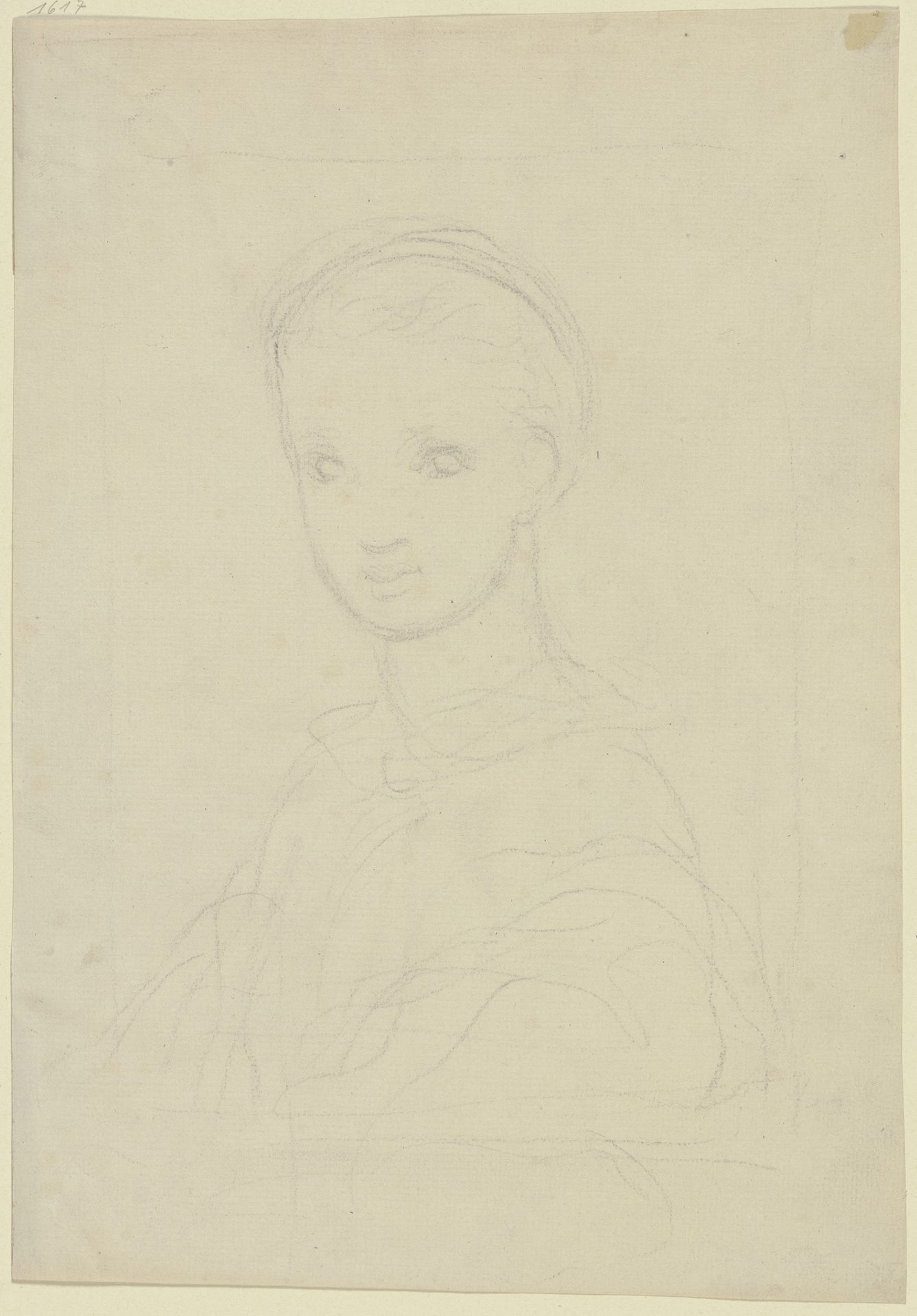 Bust portrait of a girl by Victor Müller