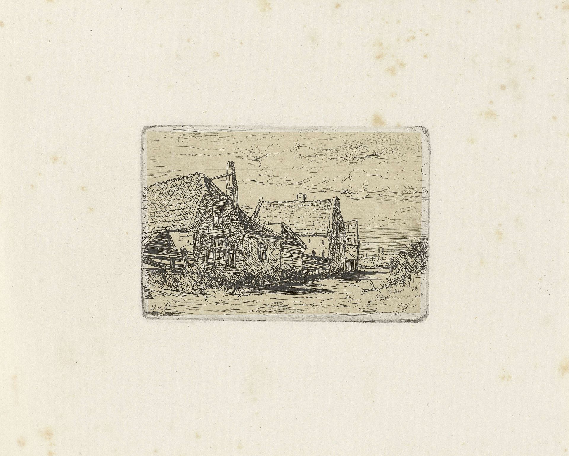 Weg door het dorpje Scheveningen by Jacobus van Gorkom jr.