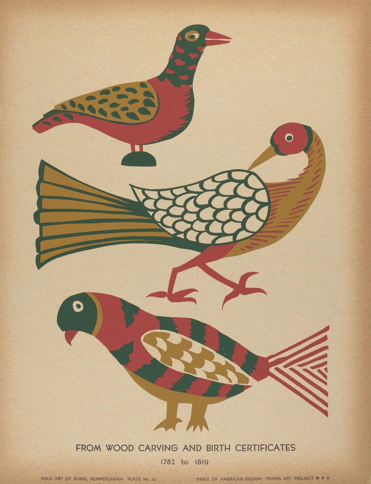 Plate 10: From the Portfolio "Folk Art of Rural Pennsylvania" by Anonymous