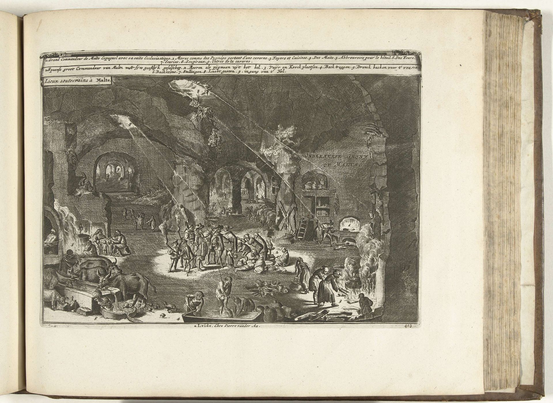 Groot Commandeur van Malta bezoekt Moren in een grot, 1726 by Anonymous