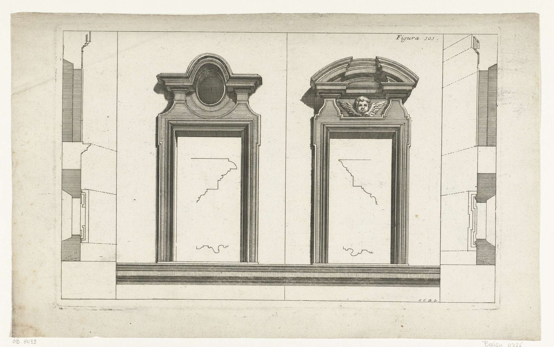 Twee raamkozijnen by Georg Conrad Bodenehr