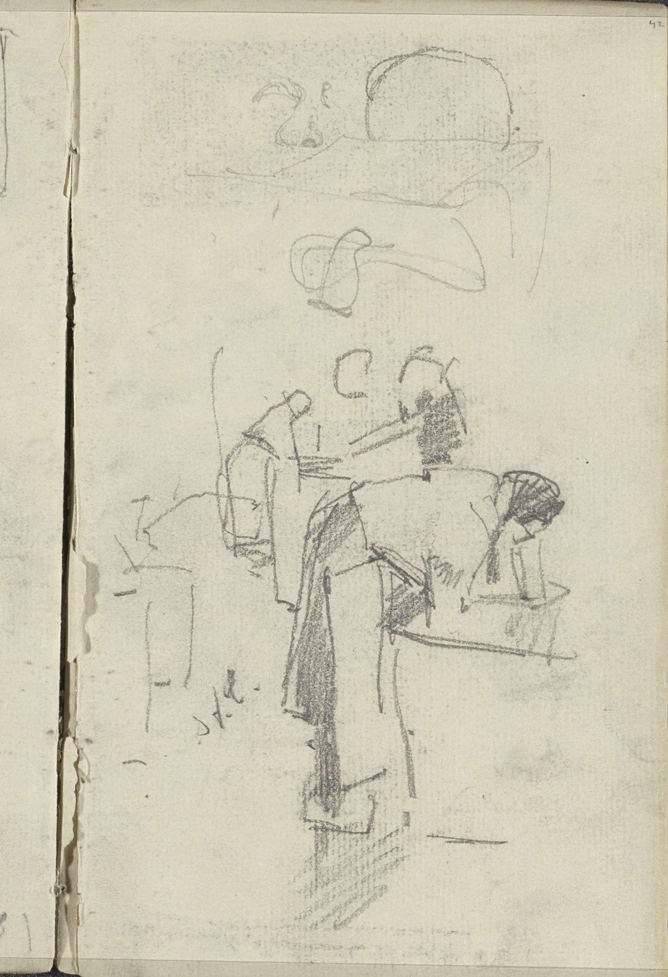 Wasvrouwen aan het werk by George Hendrik Breitner