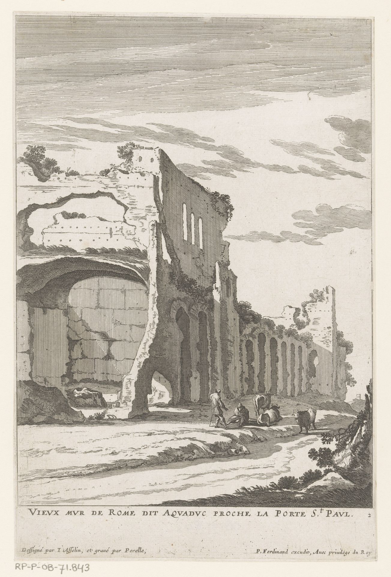 Ruïne van een aquaduct in Rome by Nicolas Perelle