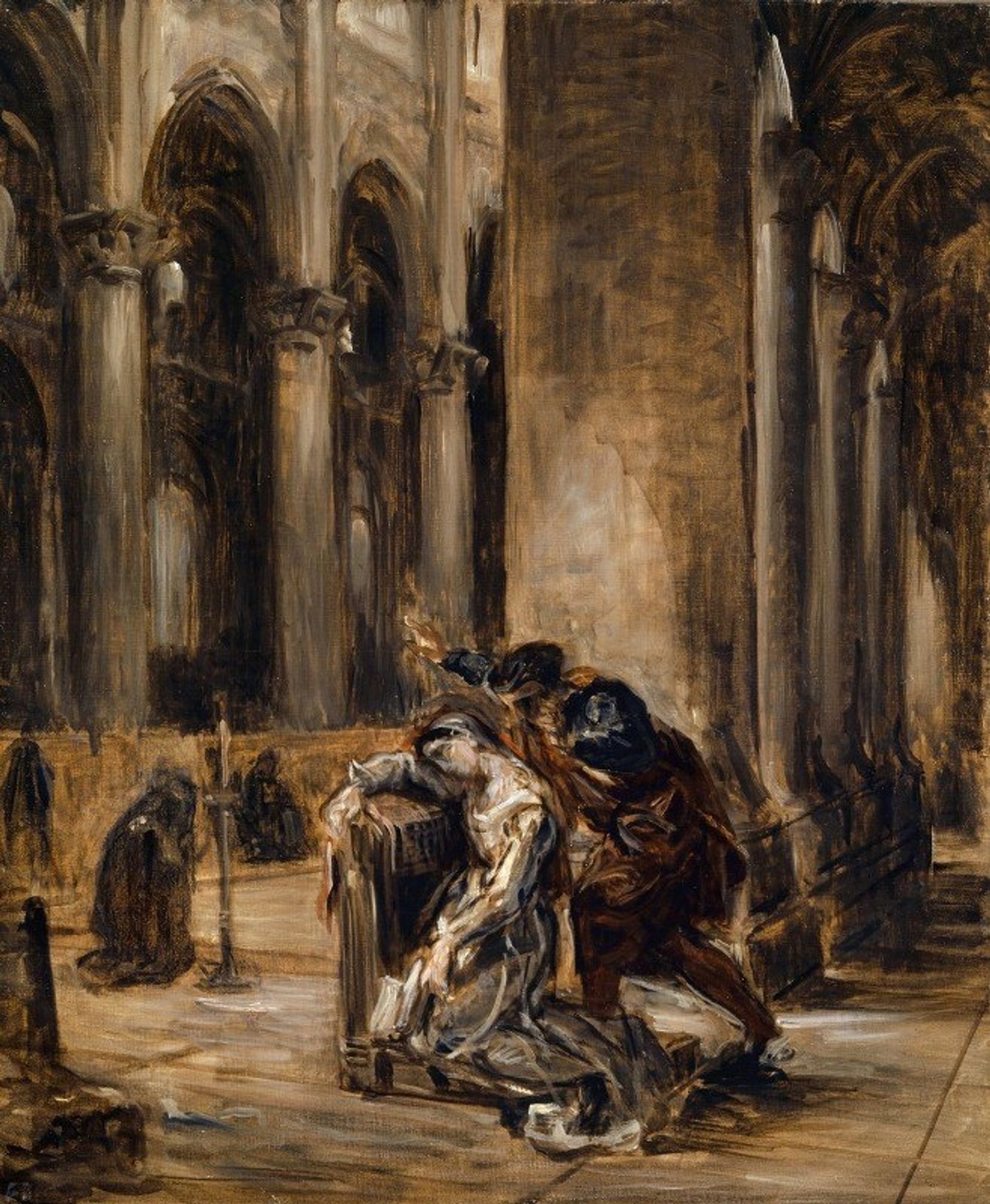 Gretchen in the Church by Eugène Delacroix