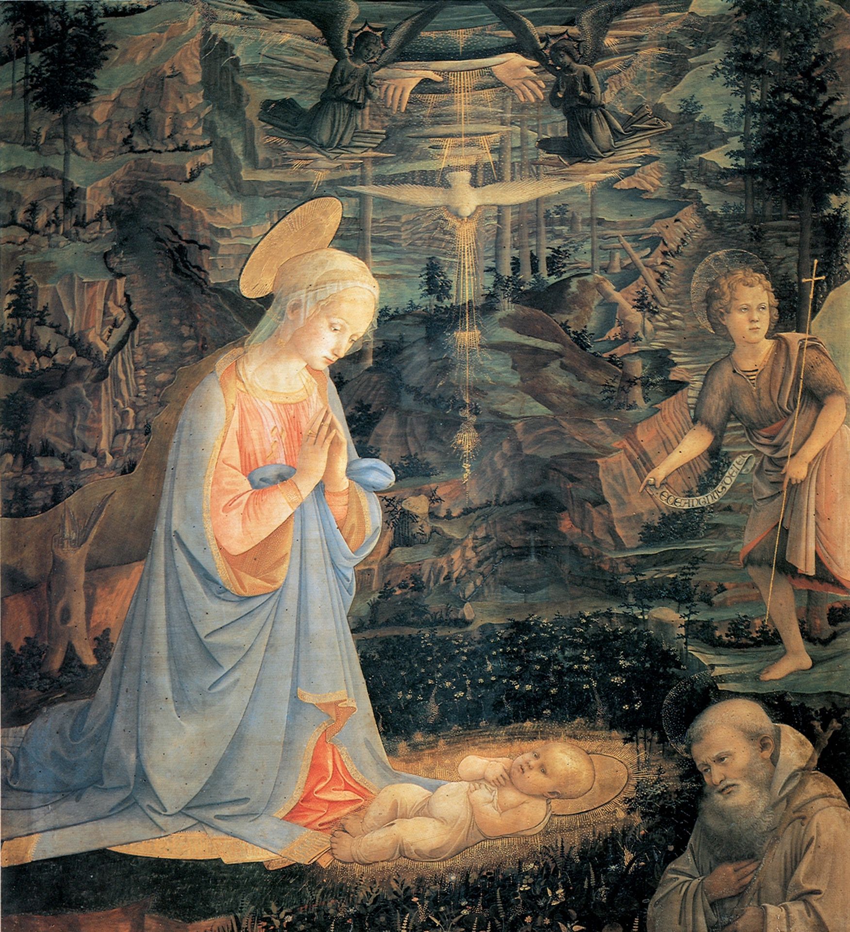 The Adoration of the Infant Jesus by Filippo Lippi