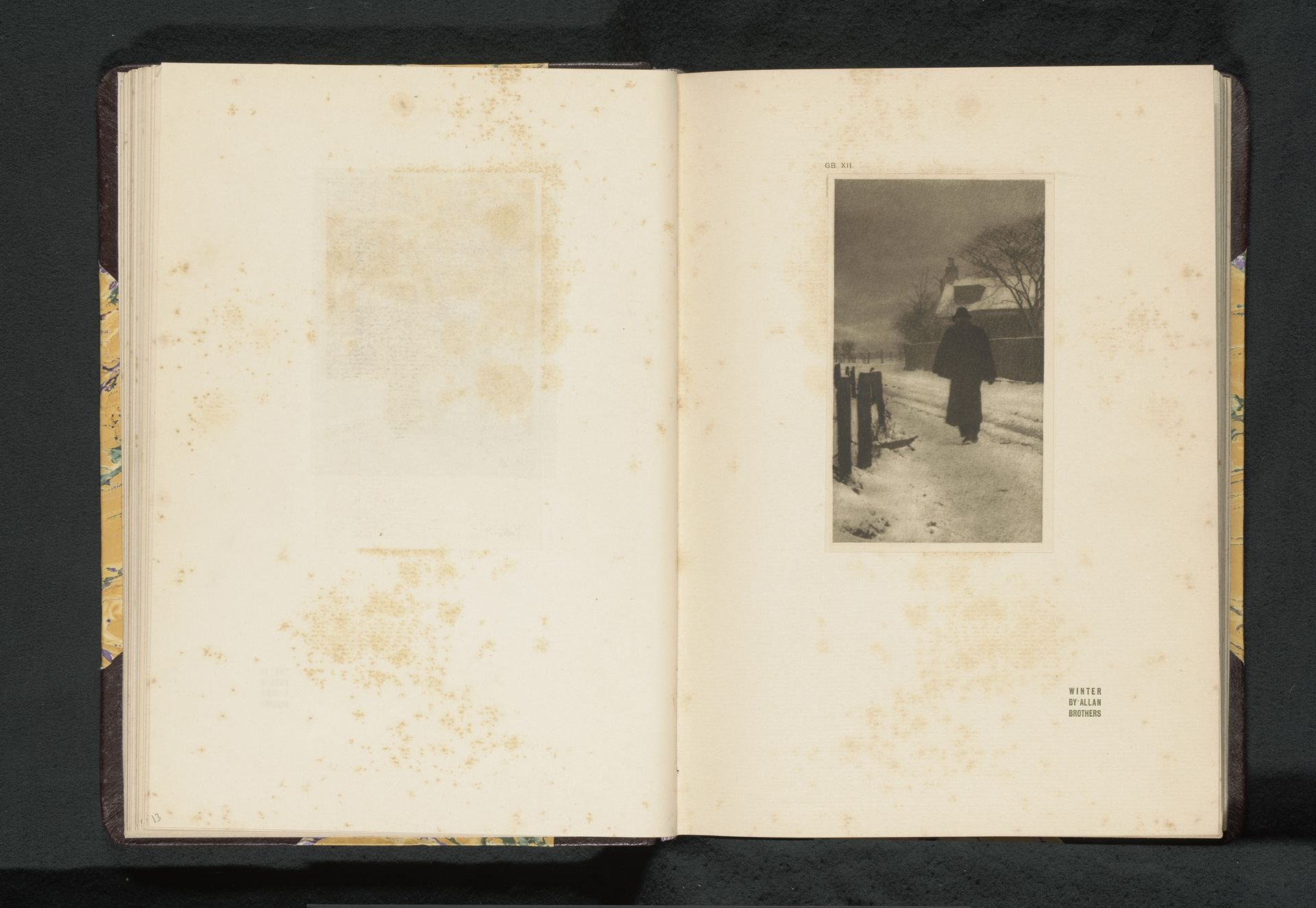 Winterlandschap met een man by Allan Brothers
