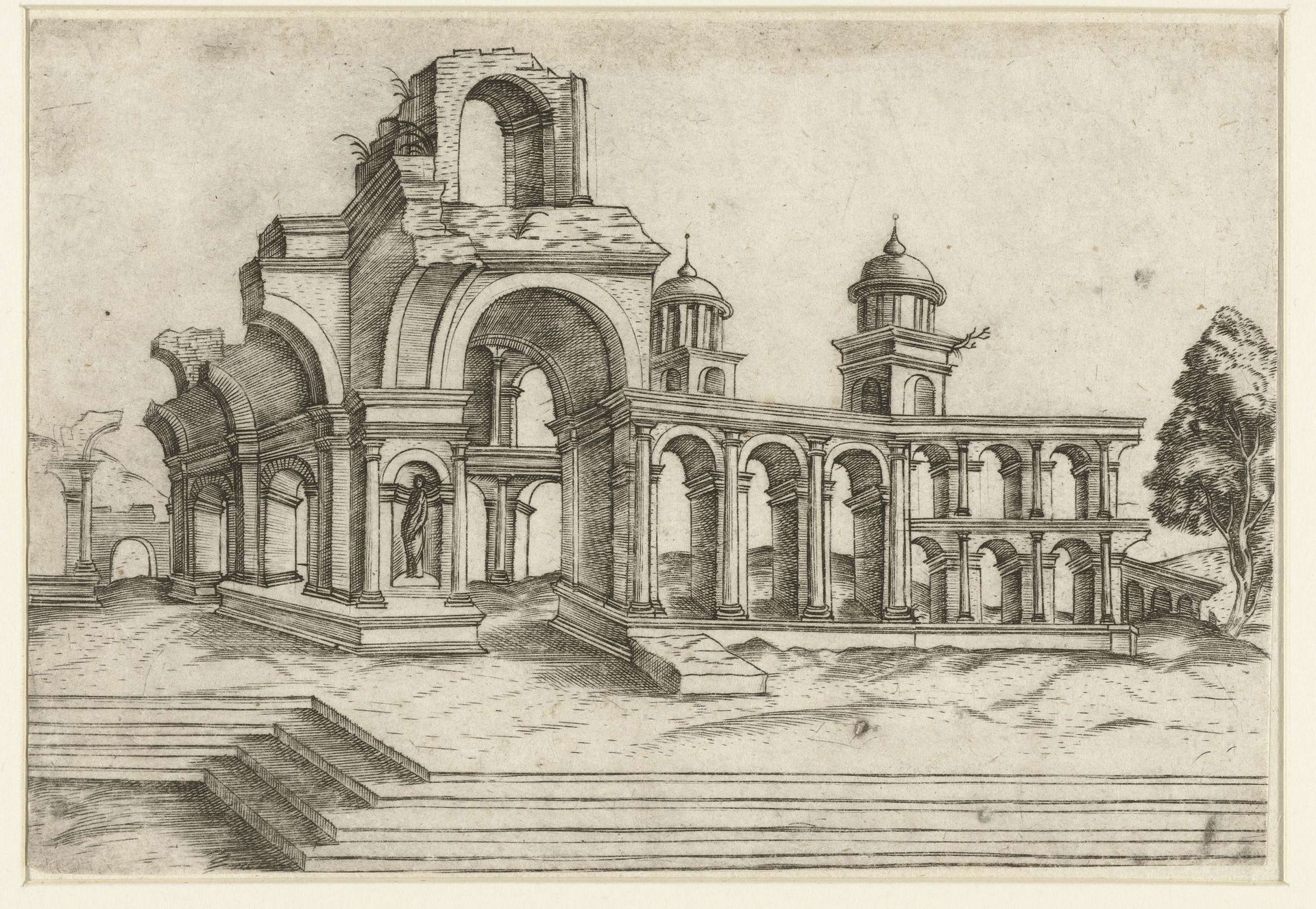 Vervallen klassieke tempel by Anonymous