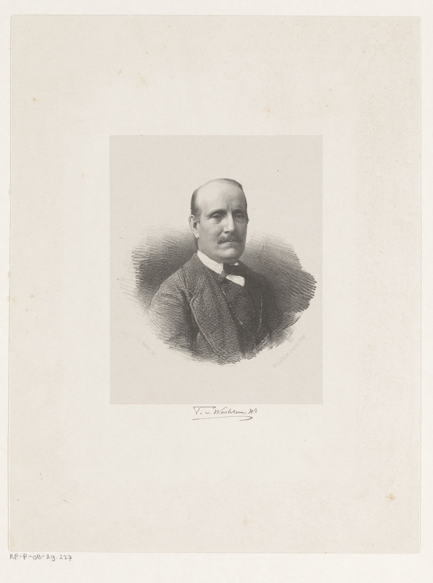 Portret van Tobias van Westrheene Wzn by Jan Mesker