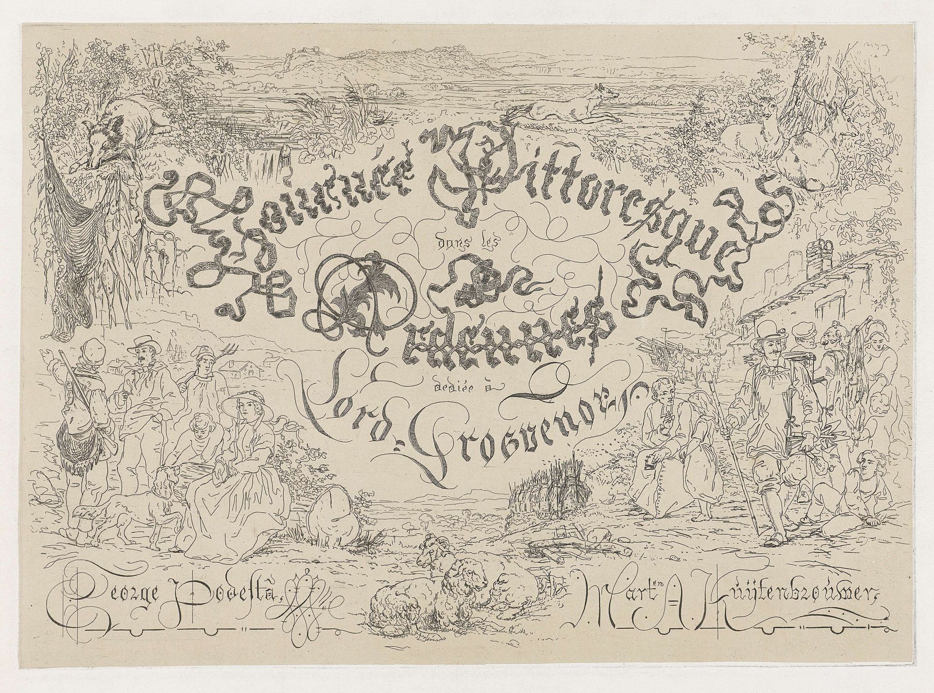 Tittelpagina voor 'Tournée pittoresque dans les Ardennes' by Martinus Antonius Kuytenbrouwer jr.