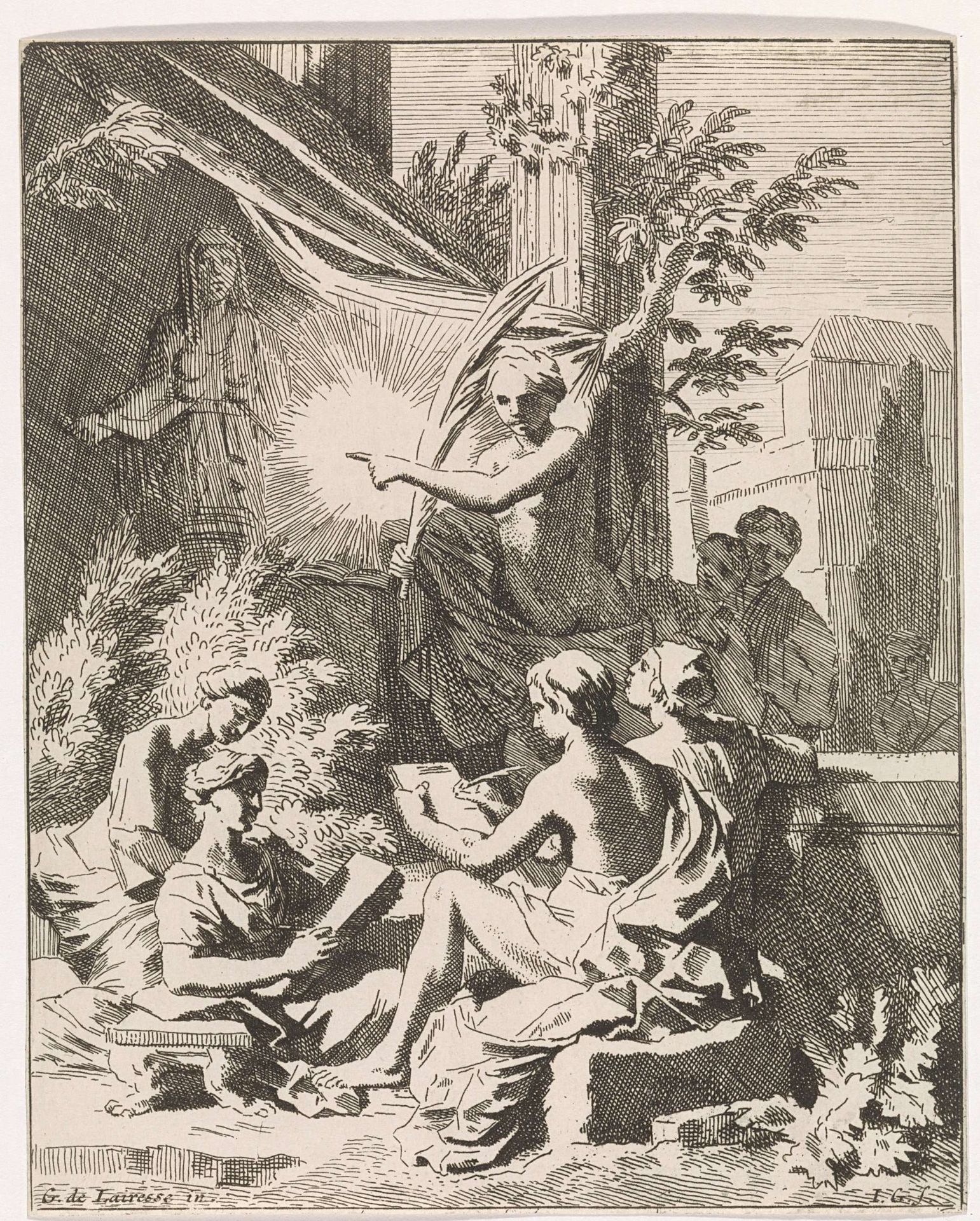 Allegorie op de tekenkunst by Johannes Glauber