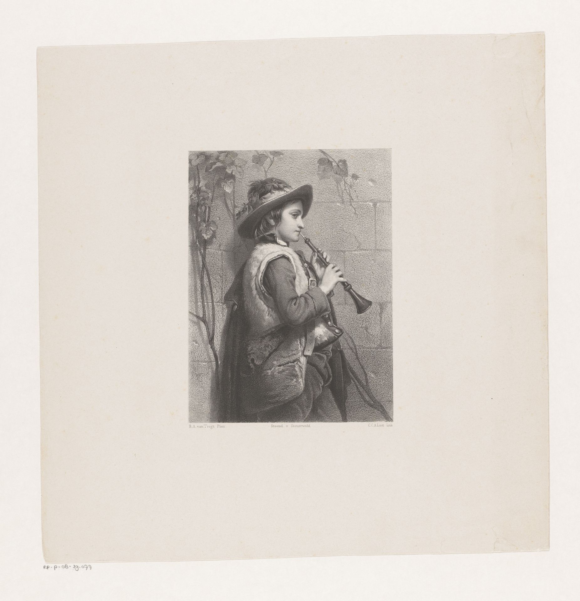 Jongen met trompet by Carel Christiaan Antony Last