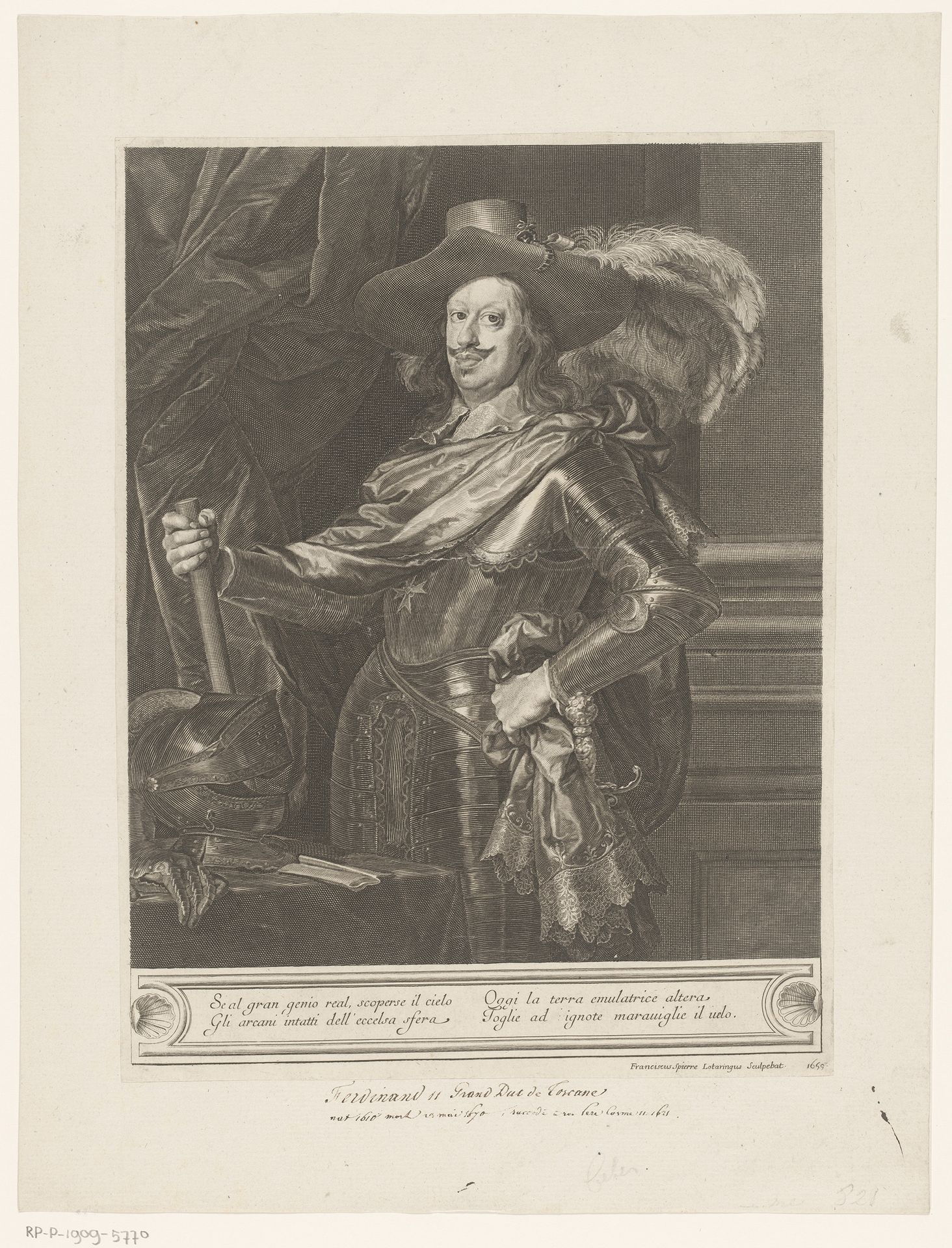 Portret van Ferdinando II de' Medici by François Spierre