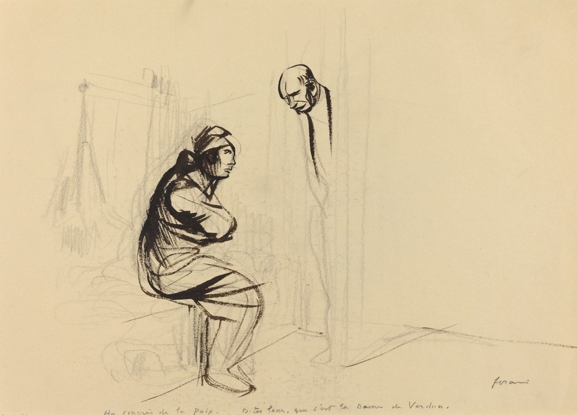 Au congres de la Paix by Jean-Louis Forain