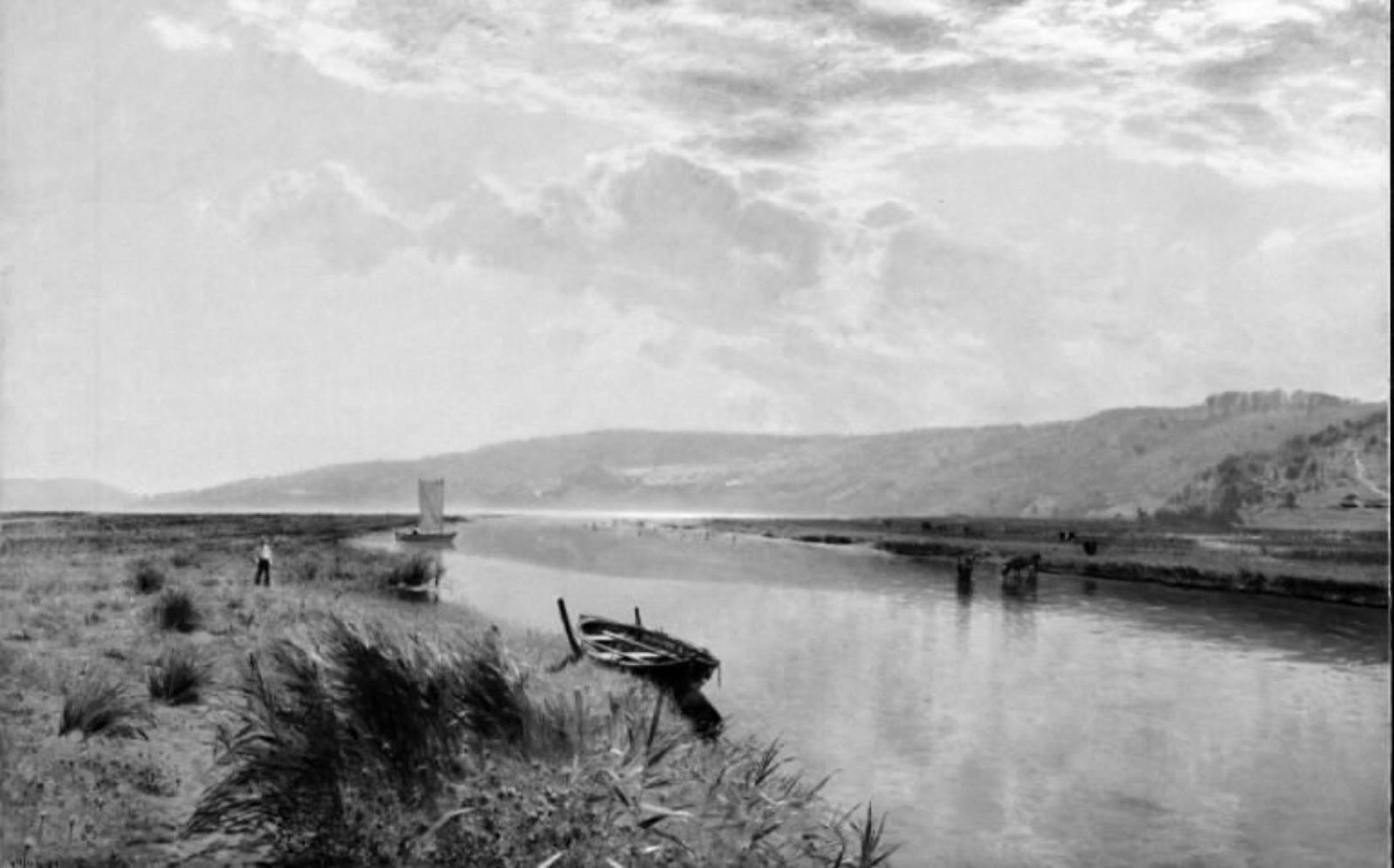 Landskab fra Vejleegnen. Stille sommerdag by Godfred Christensen