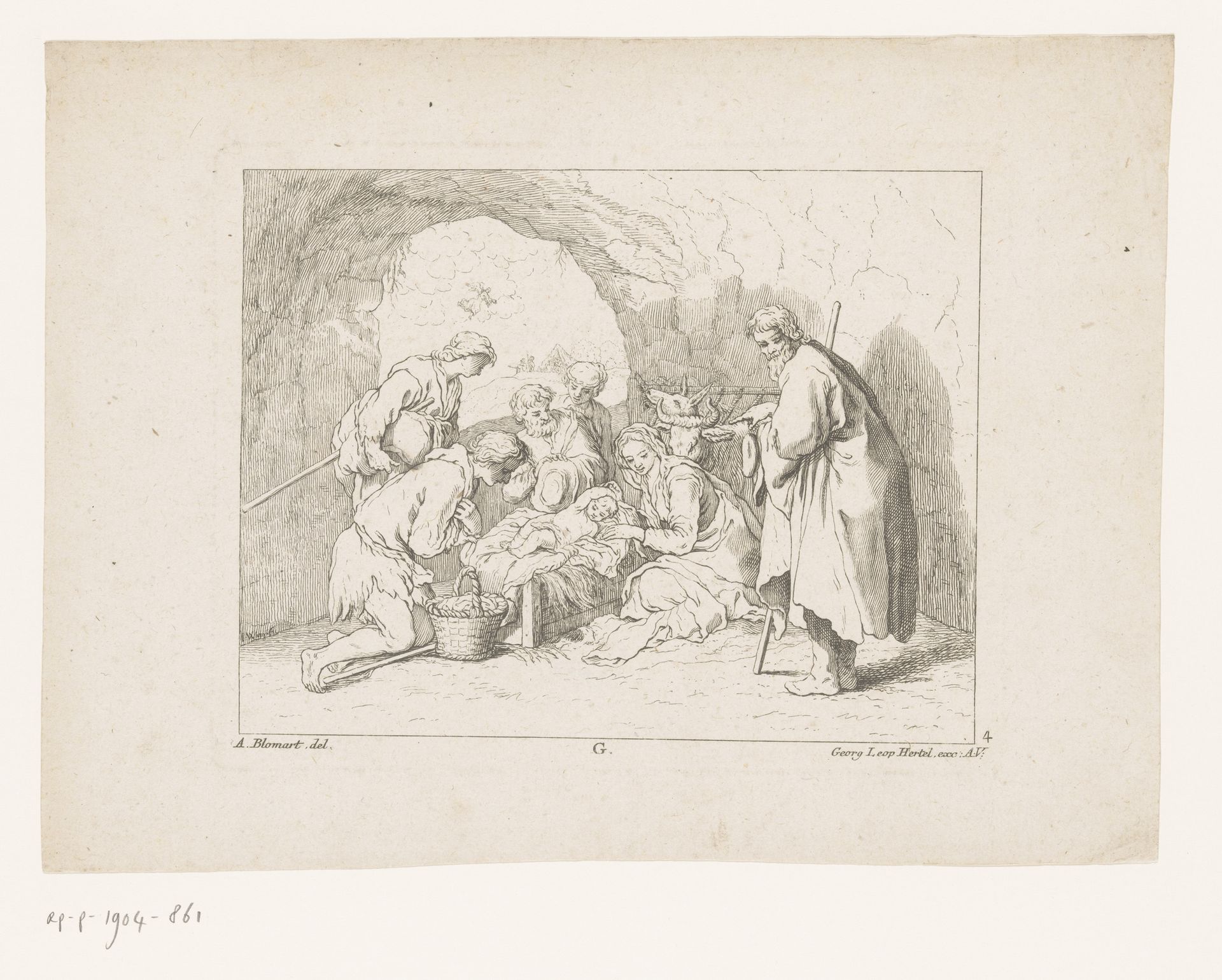 Aanbidding der herders by Anonymous