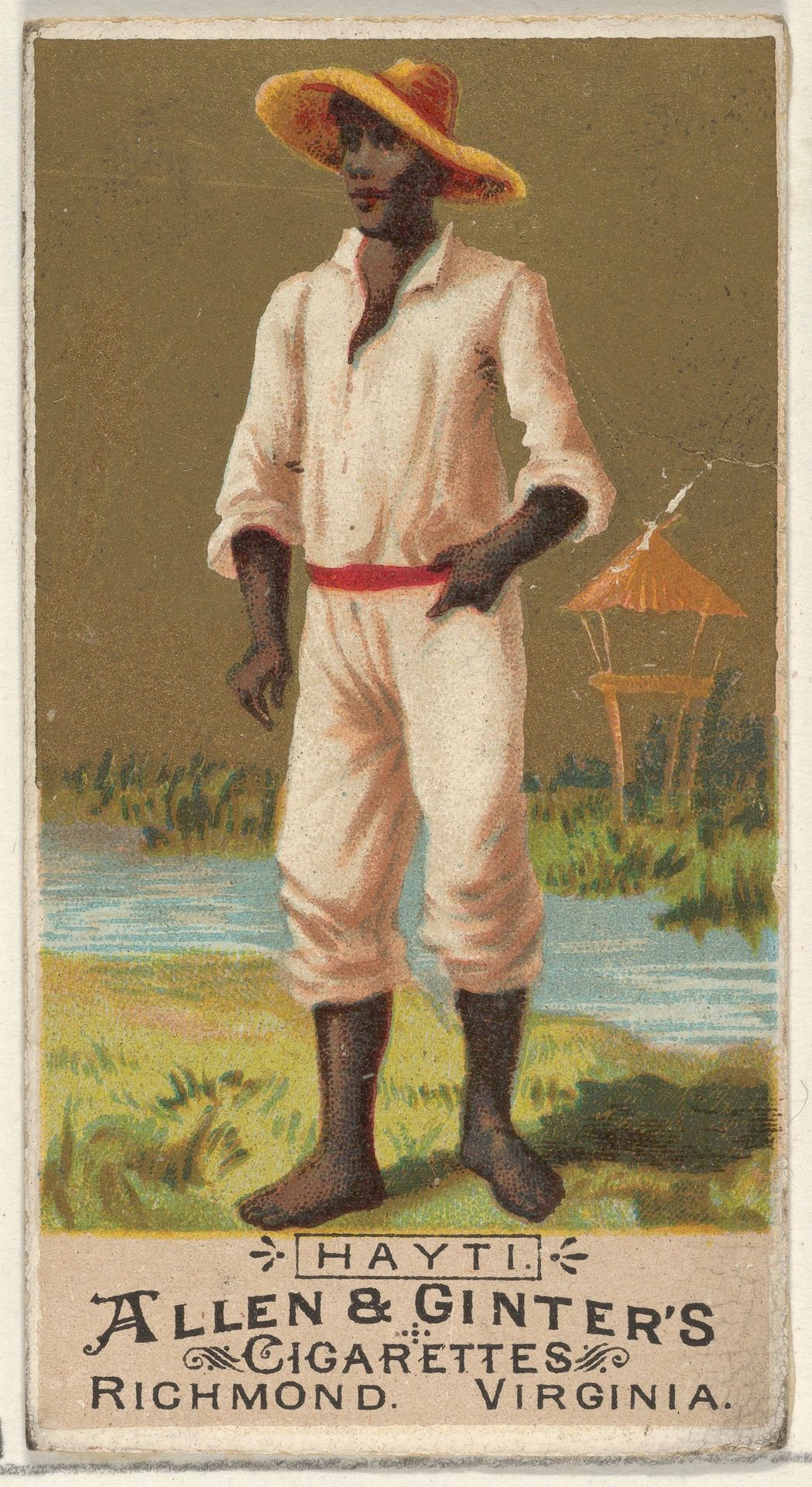 Haiti, from the Natives in Costume series (N16) for Allen & Ginter Cigarettes Brands by Allen & Ginter