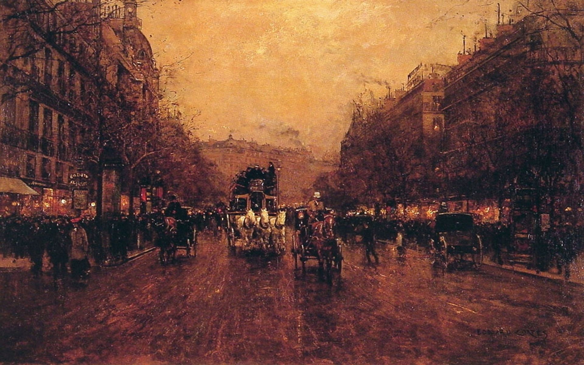 Paris Evening by Edouard Cortes