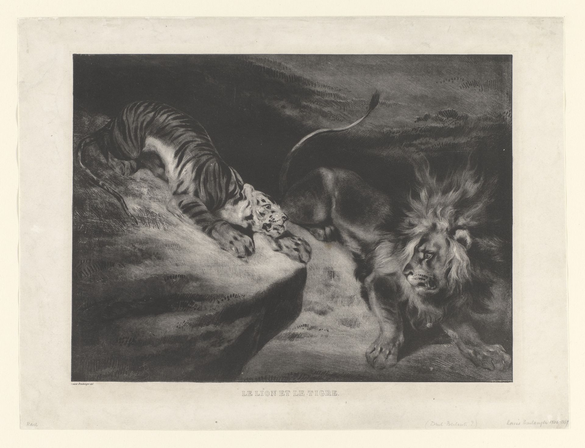 Leeuw en tijger by Louis Boulanger