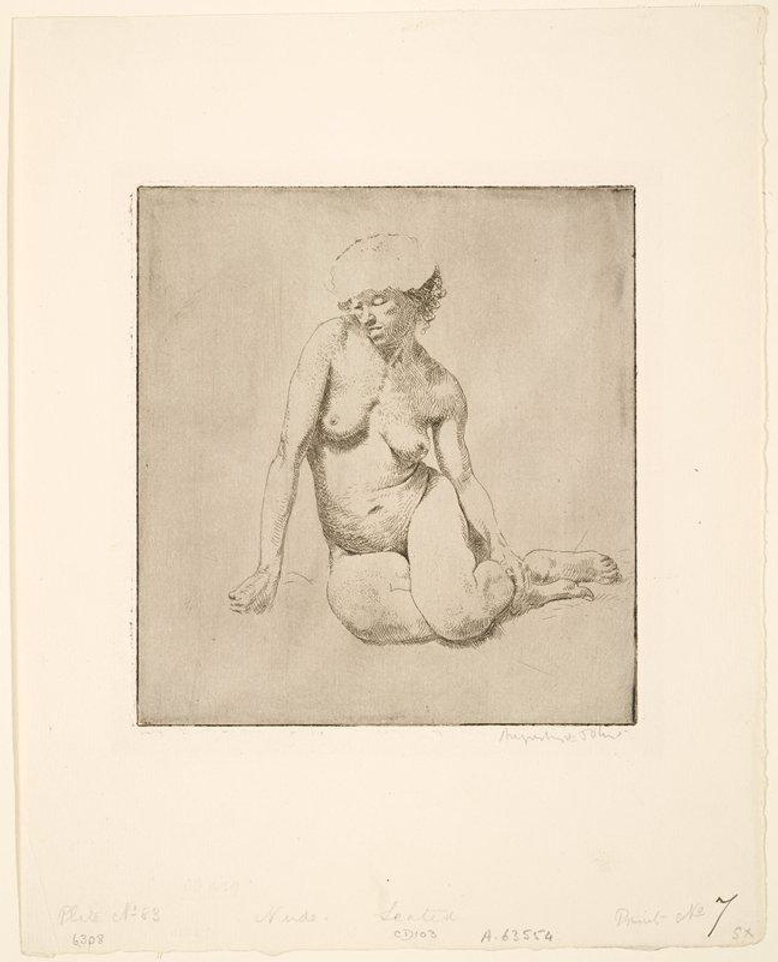 Nude Woman Seated by Augustus John