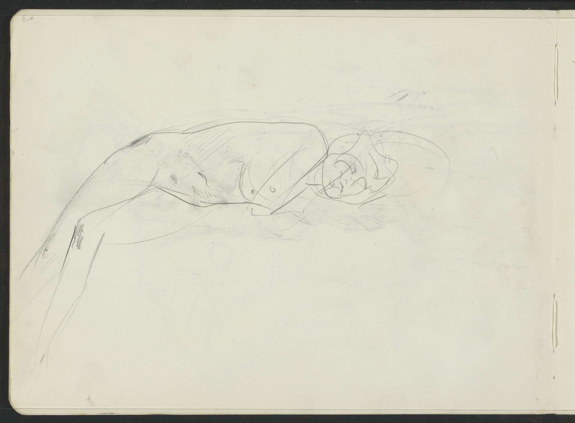 Reclining Female Nude by Isaac Israels