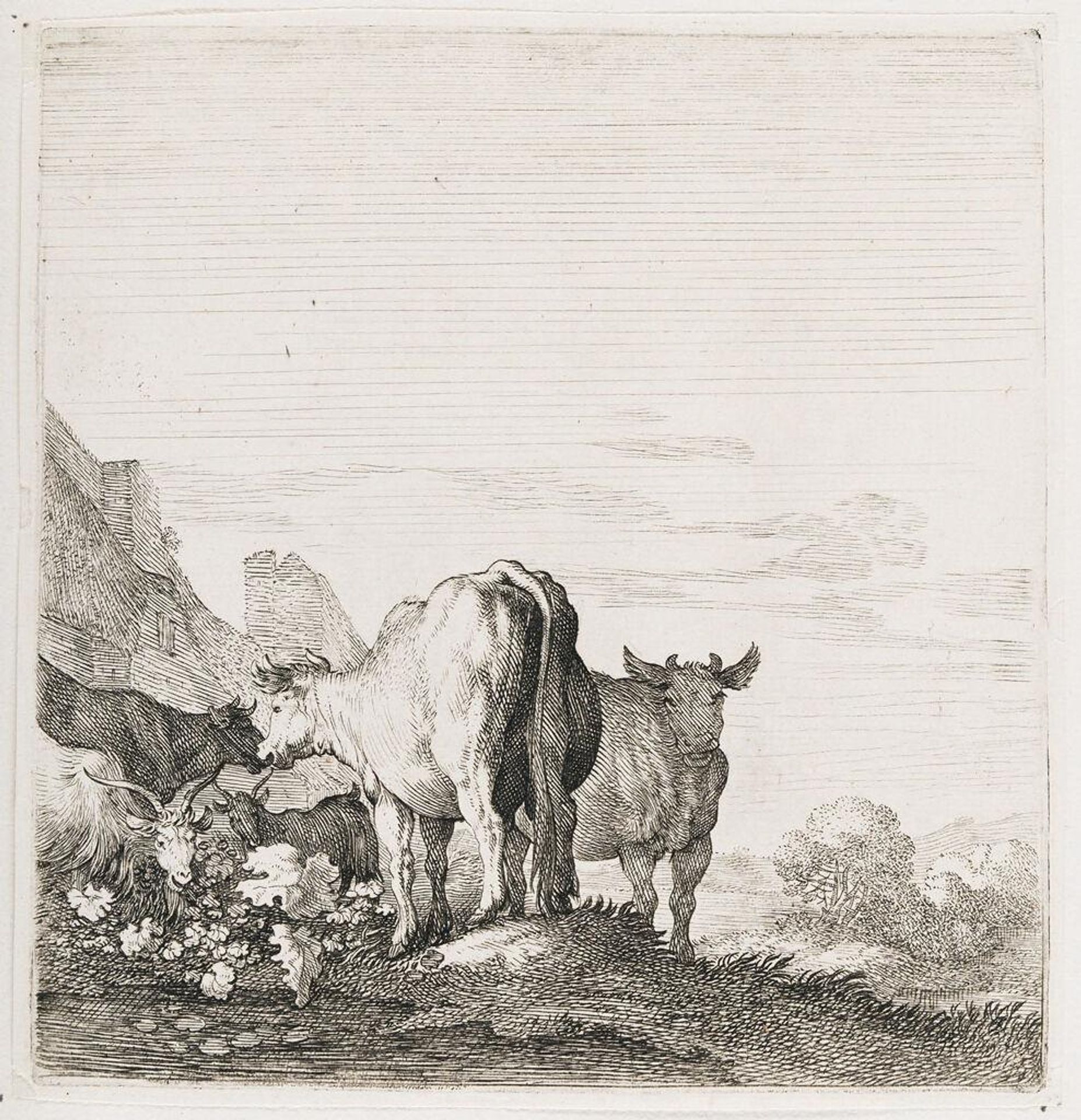 Cows in a Landscape by Moyses van Uyttenbroeck