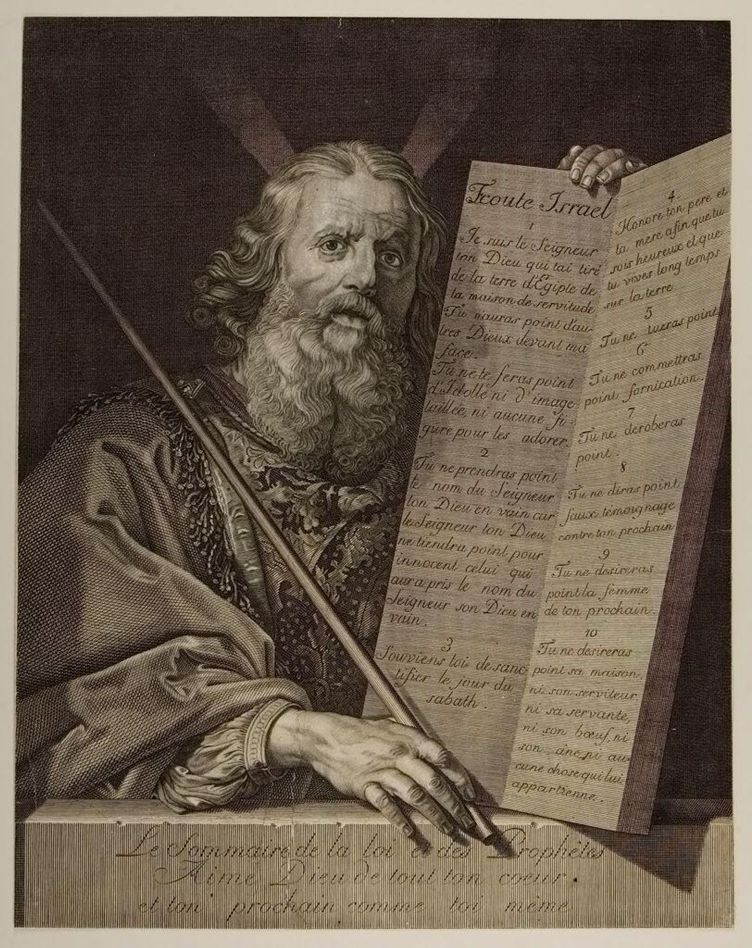 Moses by Gérard Edelinck