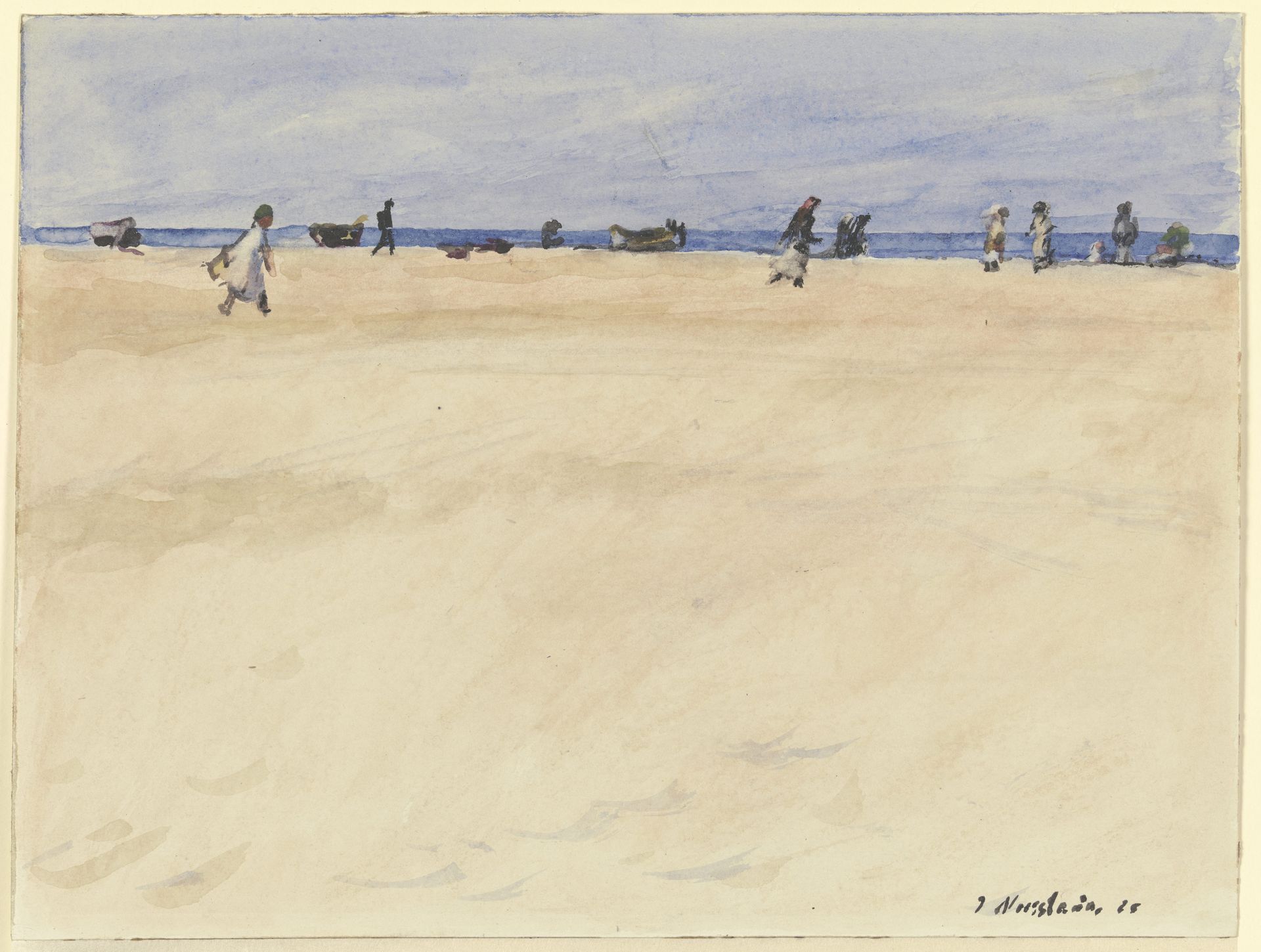 On the Beach at Port Said by Jakob Nussbaum