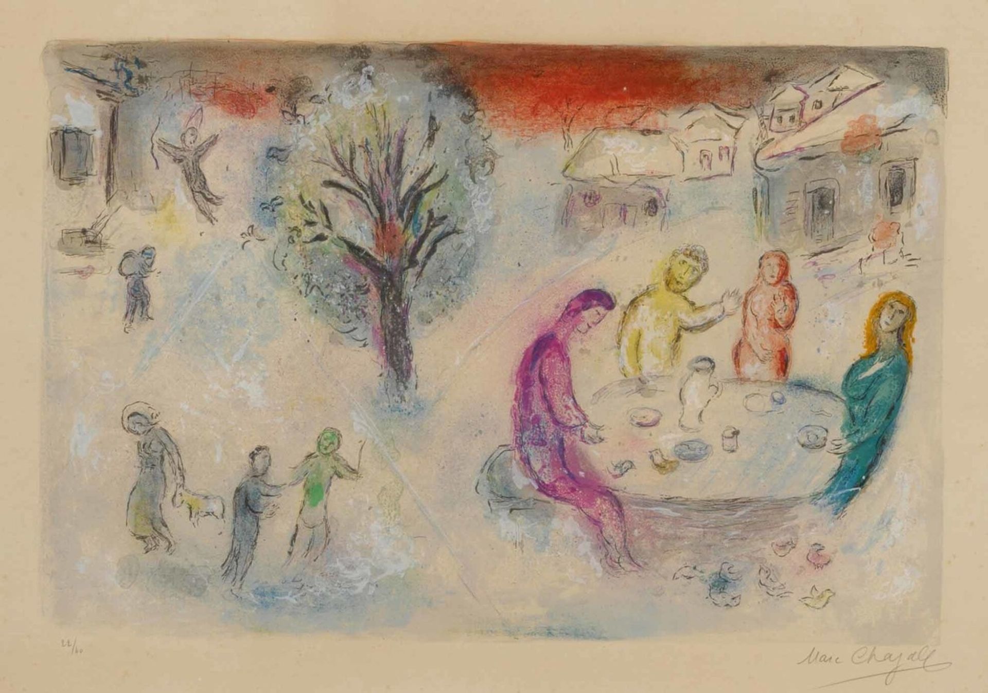 The Meal at Dryas’s House by Marc Chagall