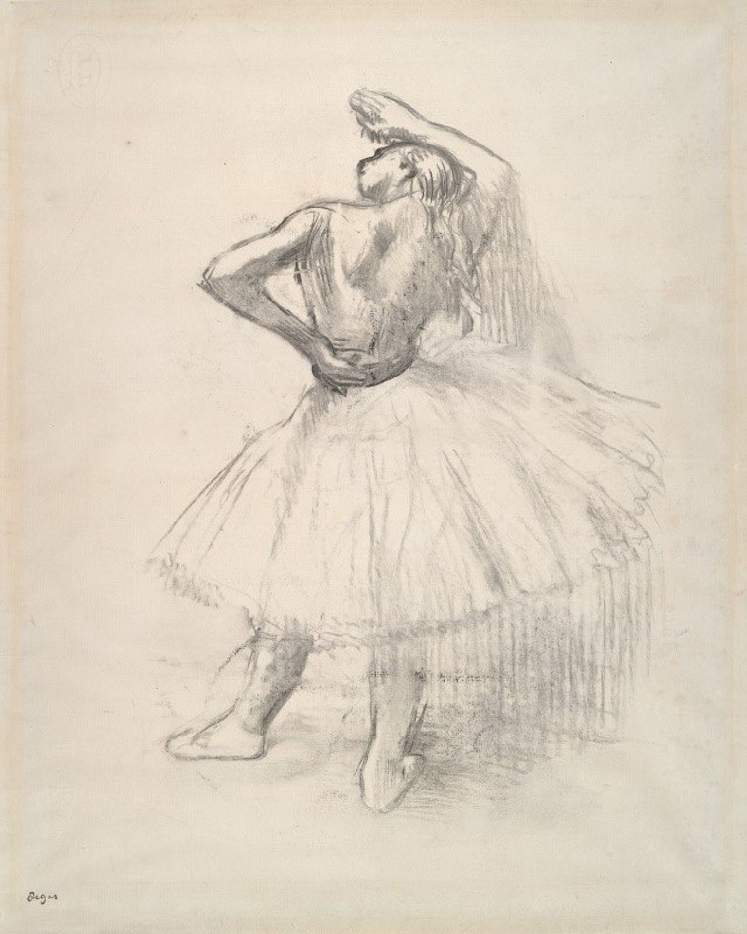 Danseuse debout, le bras droit levé by Edgar Degas