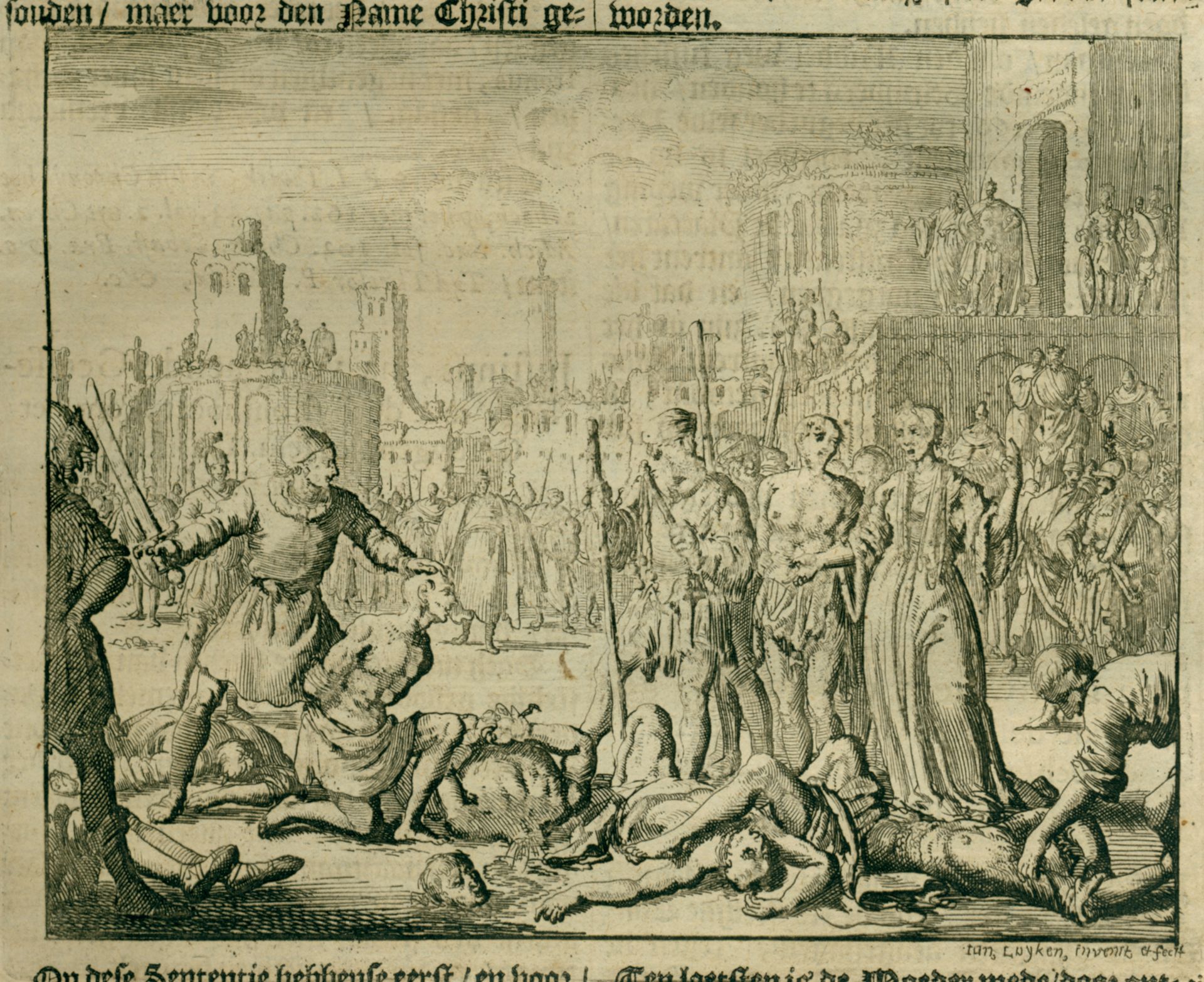 Felicitas Killed with Her 7 Sons, Rome, AD 104 by Jan Luyken