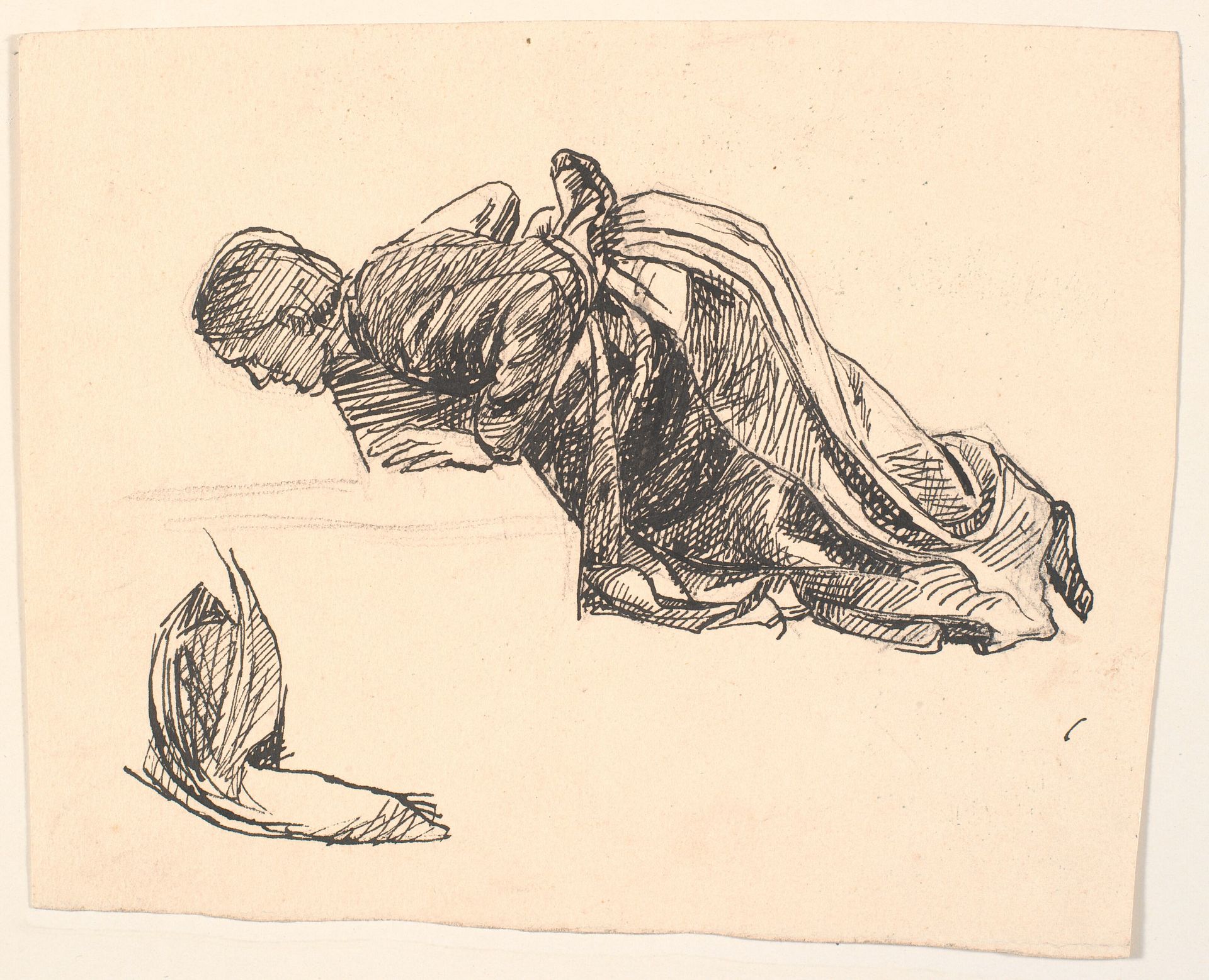 Udkast til moderens figur på: Der har du dine Øjne, sagde Døden... by Fritz Syberg