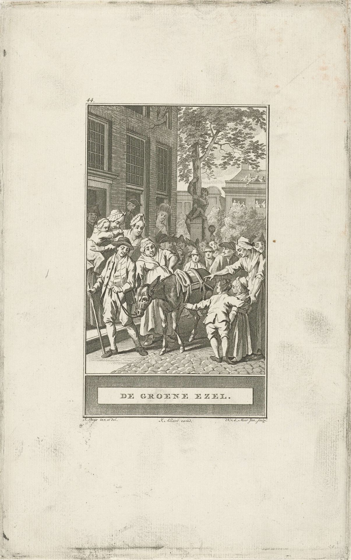 Groene ezel by Noach van der (II) Meer