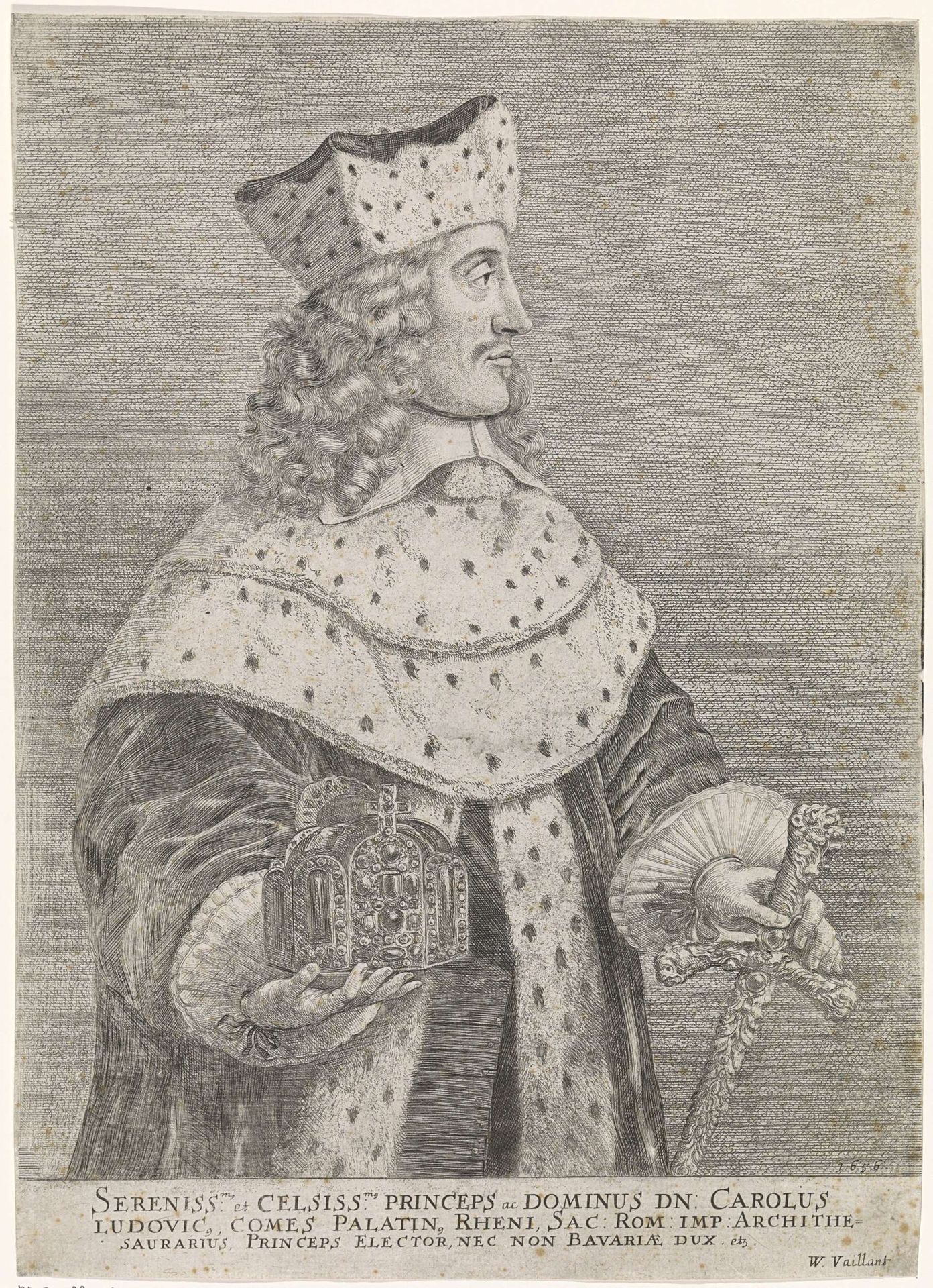 Portret van Karel Lodewijk, keurvorst van de Palts by Wallerant Vaillant