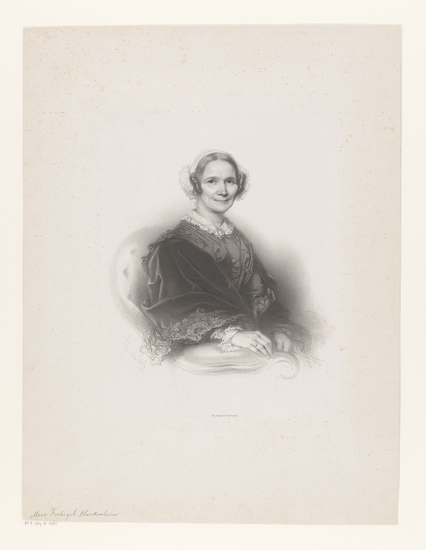 Portret van een onbekende vrouw by Joseph Schubert