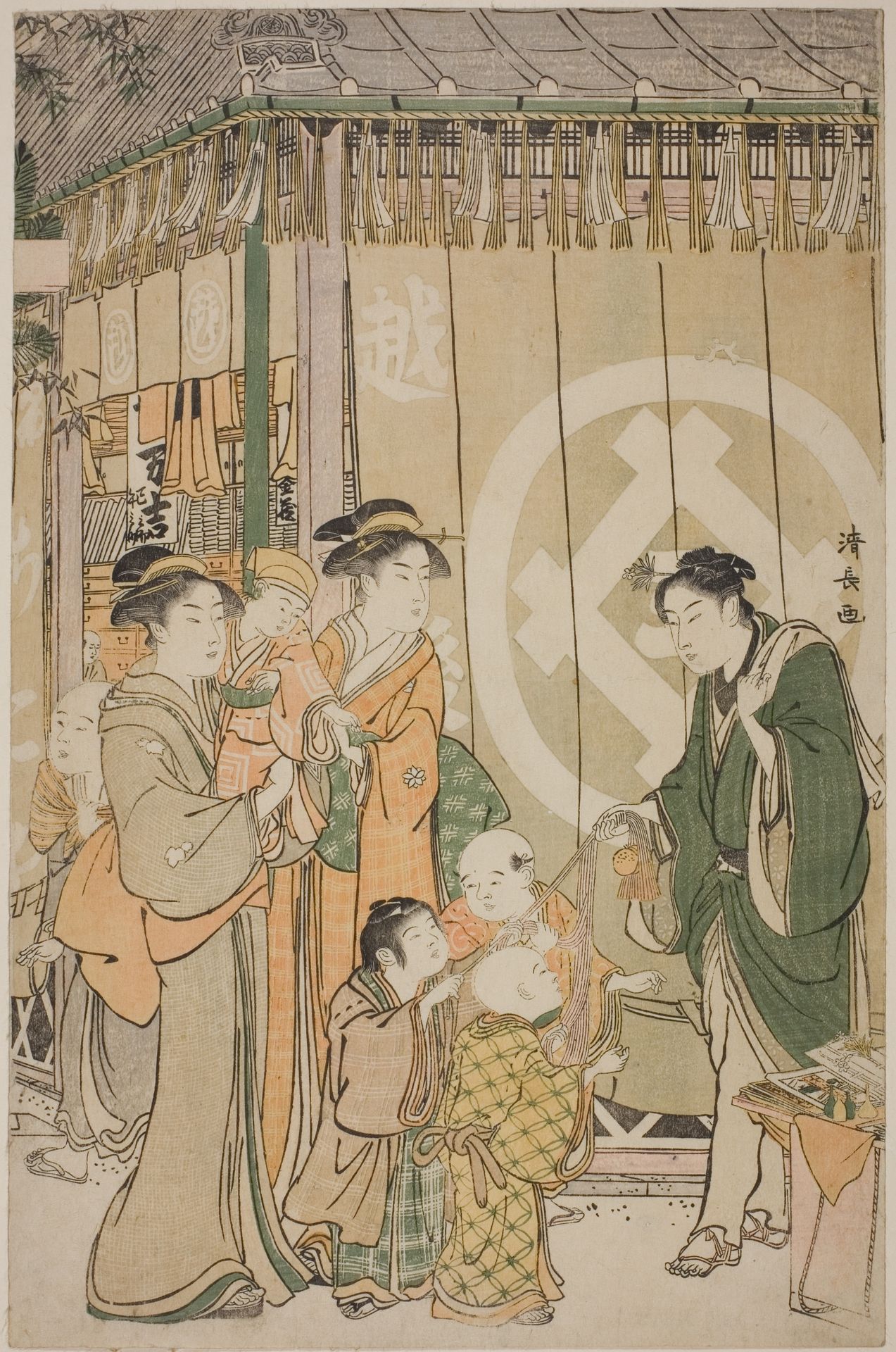 The Echigoya on New Year's Day by Torii Kiyonaga
