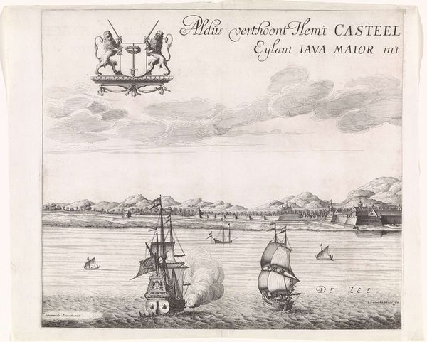 Gezicht op Batavia (linker blad)