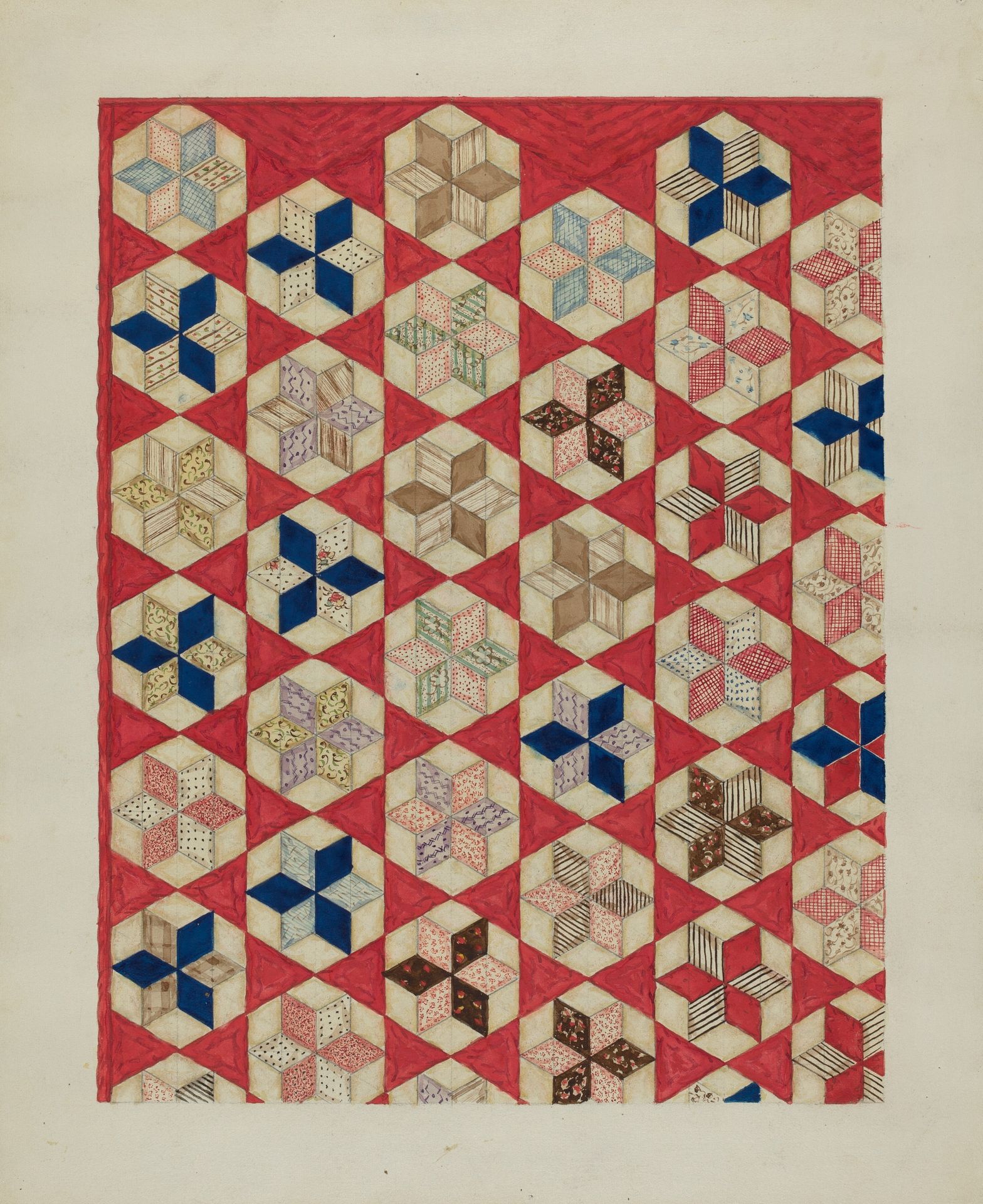 Patchwork Quilt - "Evening Star" by Lon Cronk