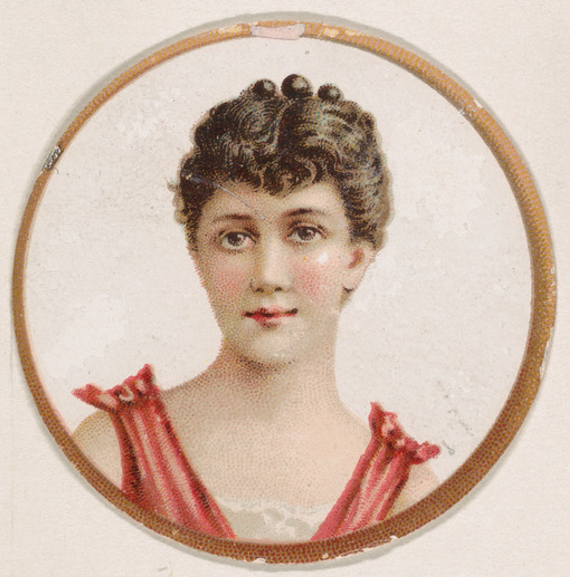 Portrait of woman, from the Novelties series (N228, Type 2) issued by Kinney Bros. by Kinney Brothers Tobacco Company