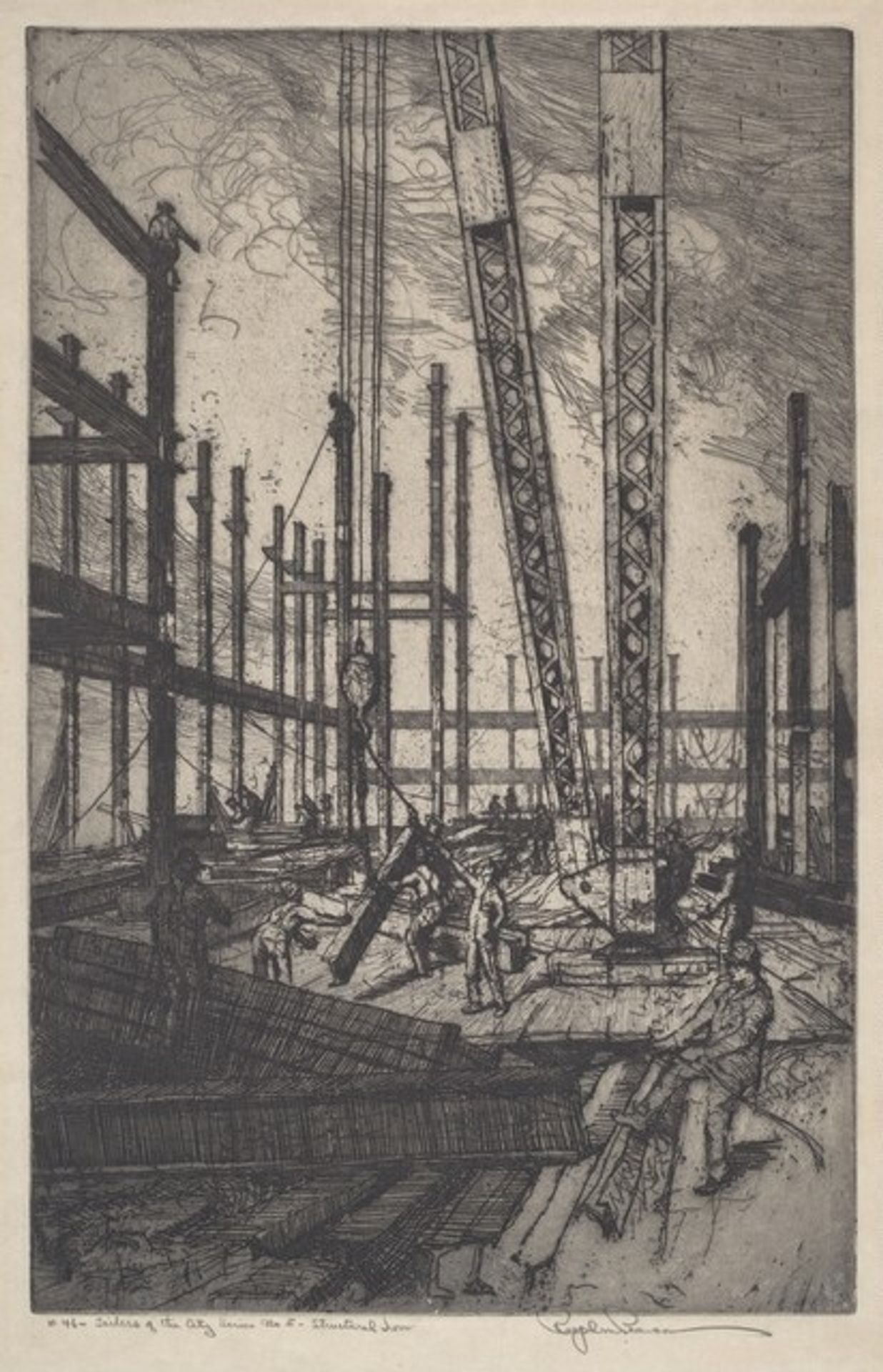 Toilers of the City Series No. 5 - Structural Iron by Ralph M. Pearson