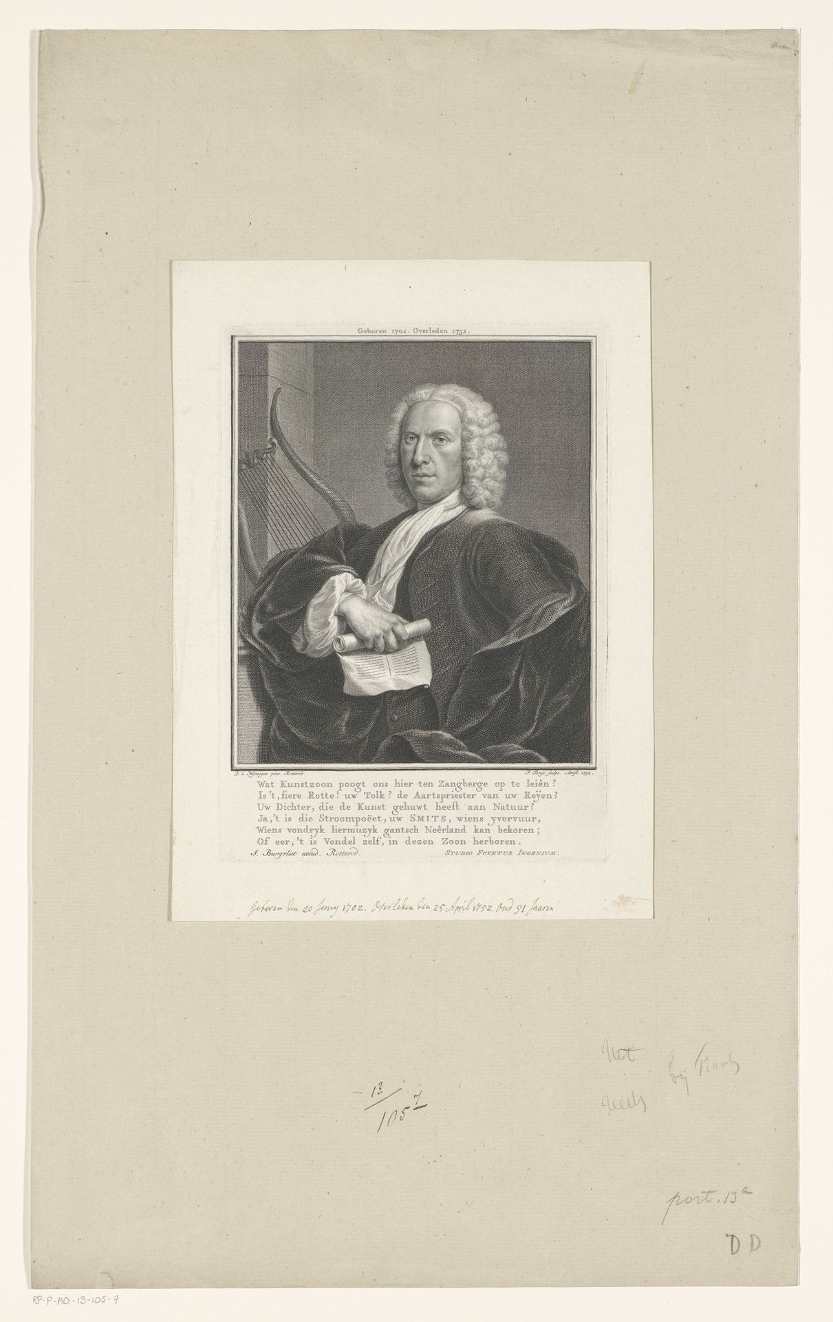 Portret van Dirk Smits by Pieter Tanjé
