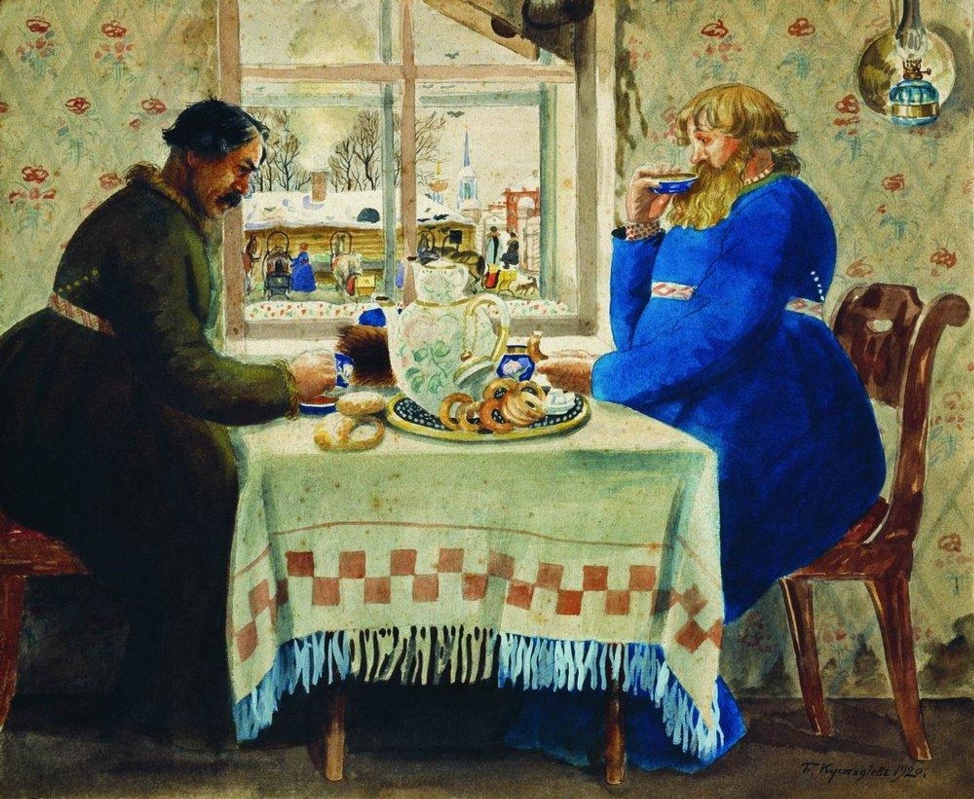 Coachman at Traktir by Boris Kustodiev