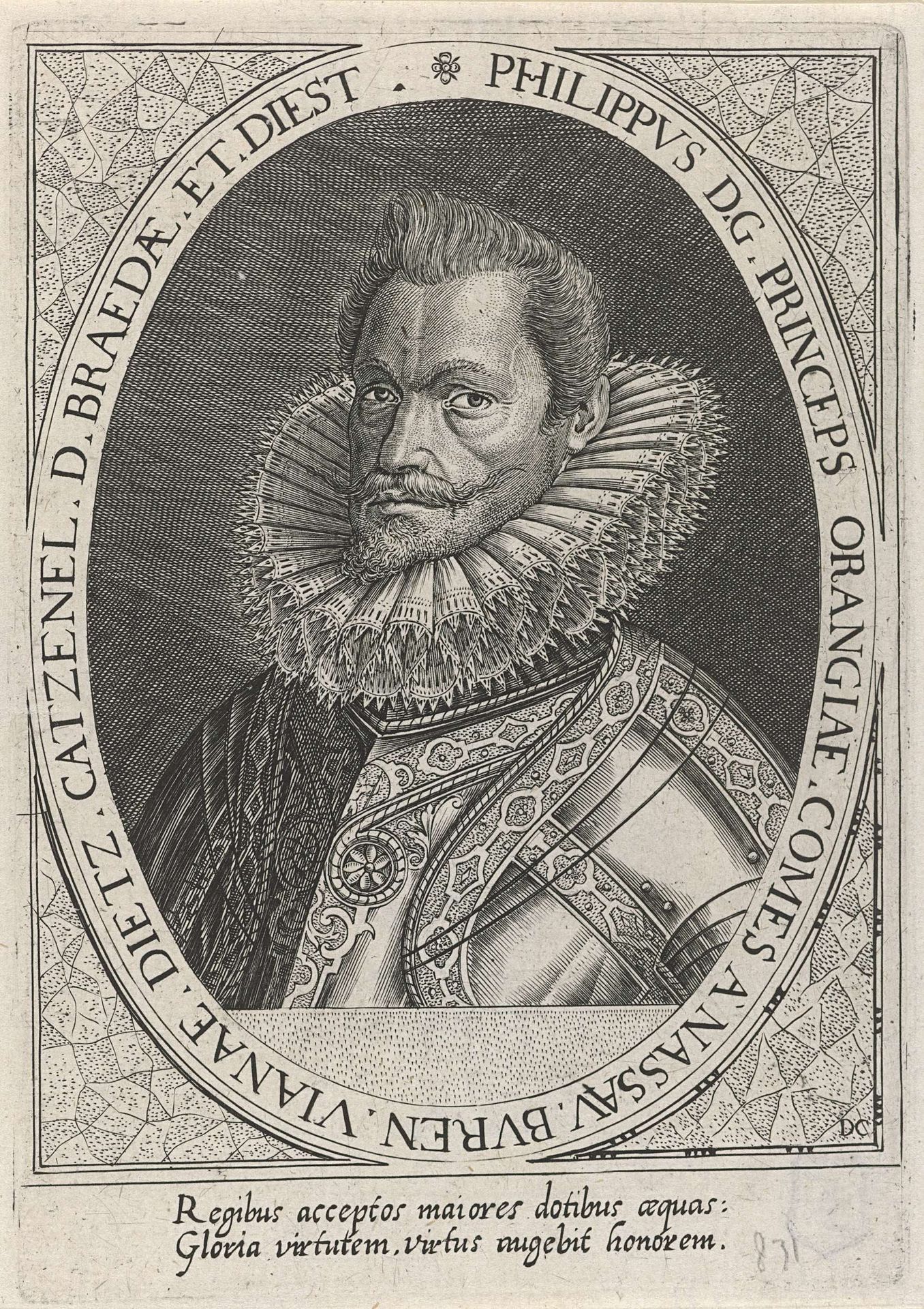 Portret van Filips Willem, prins van Oranje by Dominicus Custos